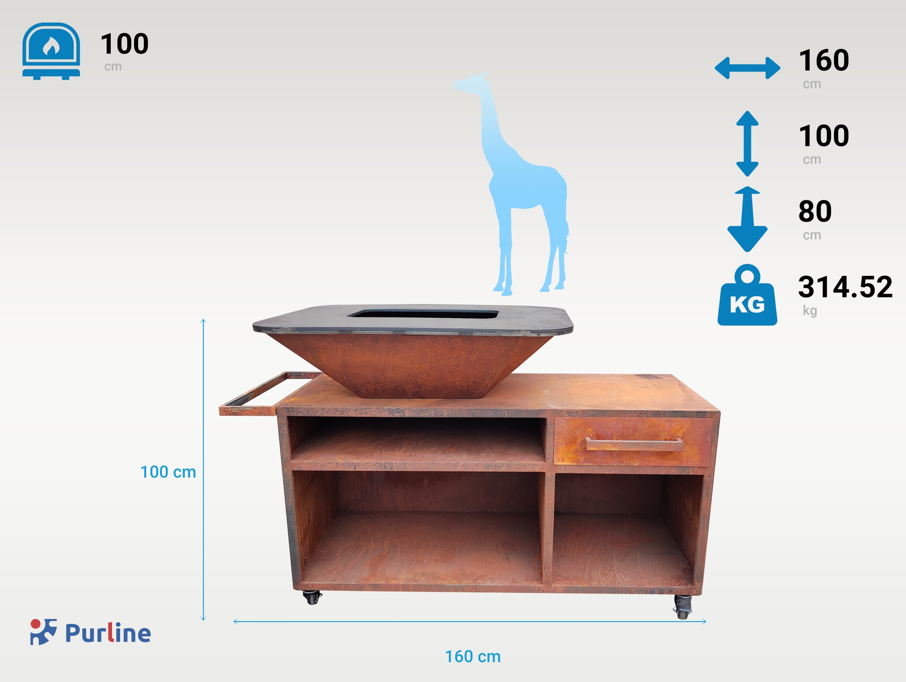 EFP56RECT CO Couleur Marron