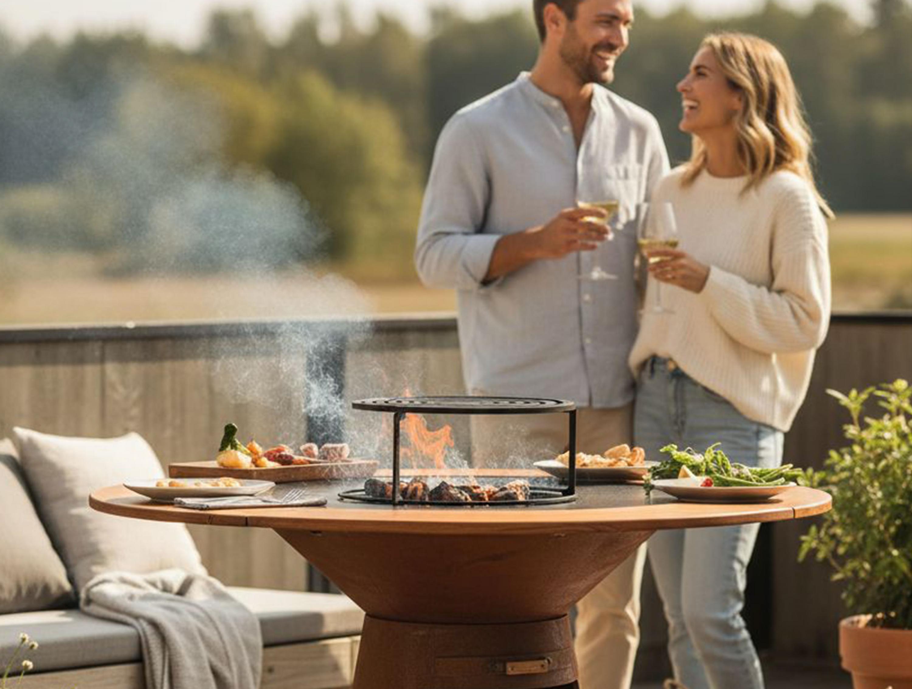 Barbecues Matériau Acier Corten/Bois