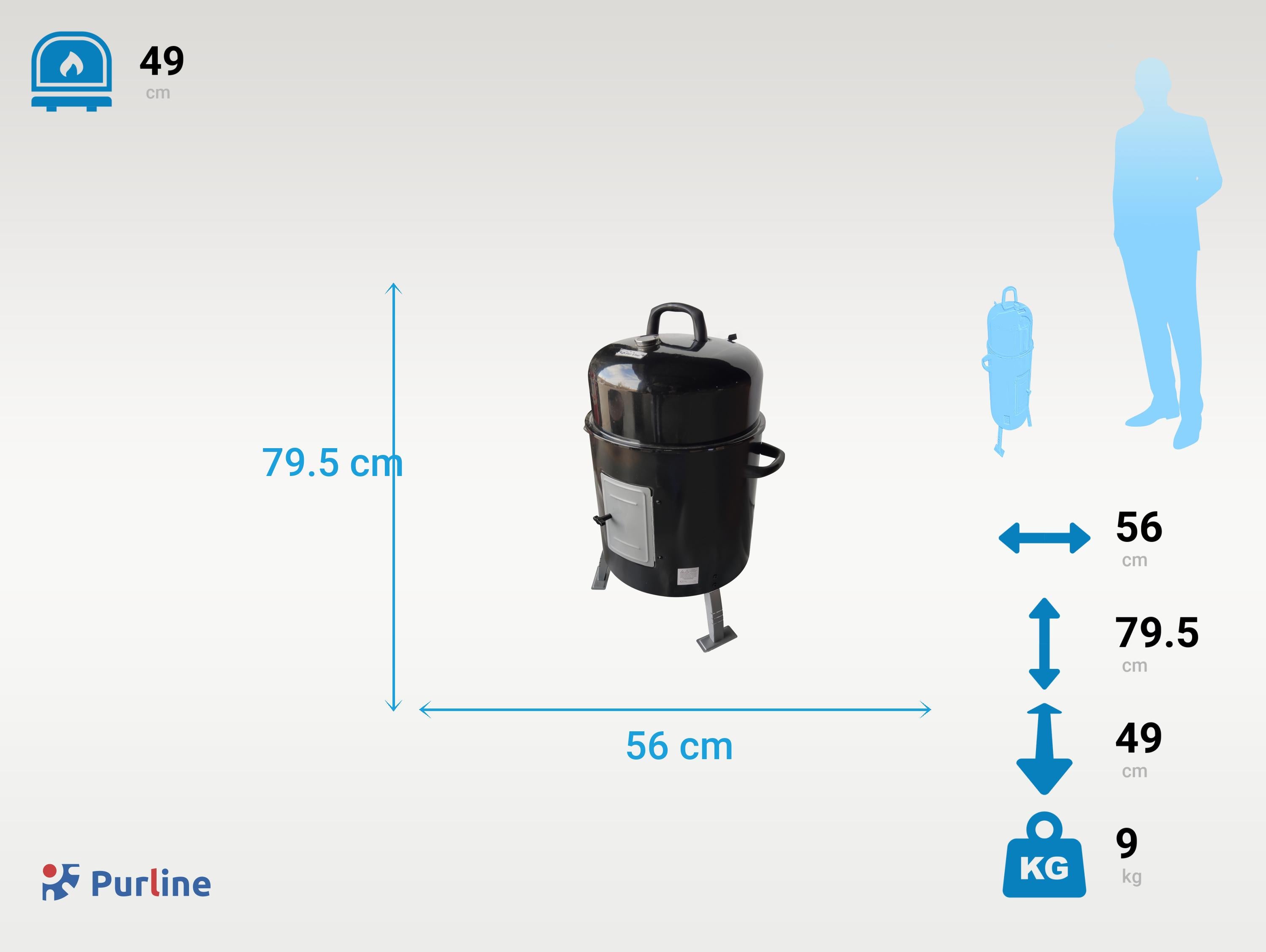 Barbecue 3-en-1 avec Fumoir rôtissoire et grill