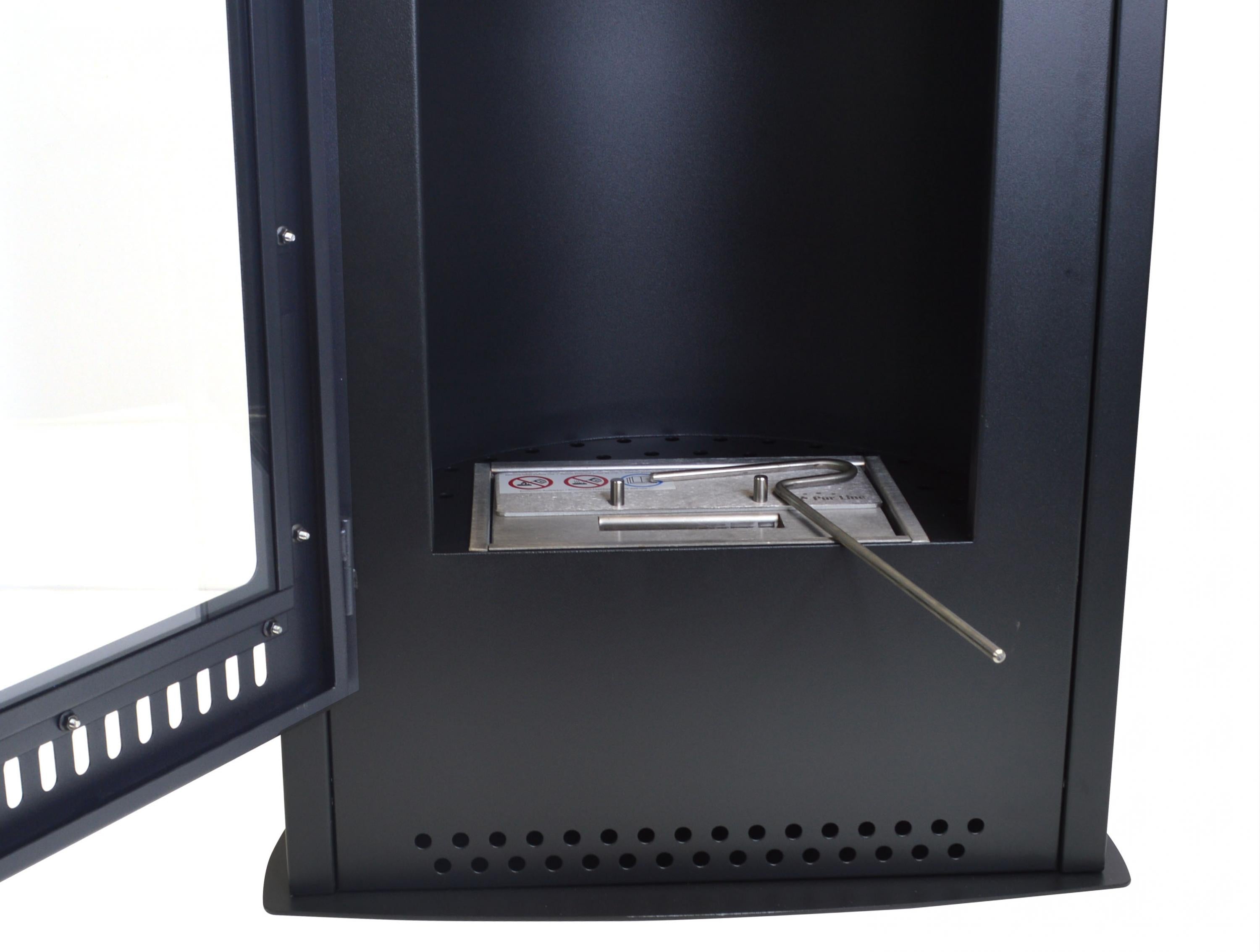 ENIO: Poêle à l'éthanol en acier noir