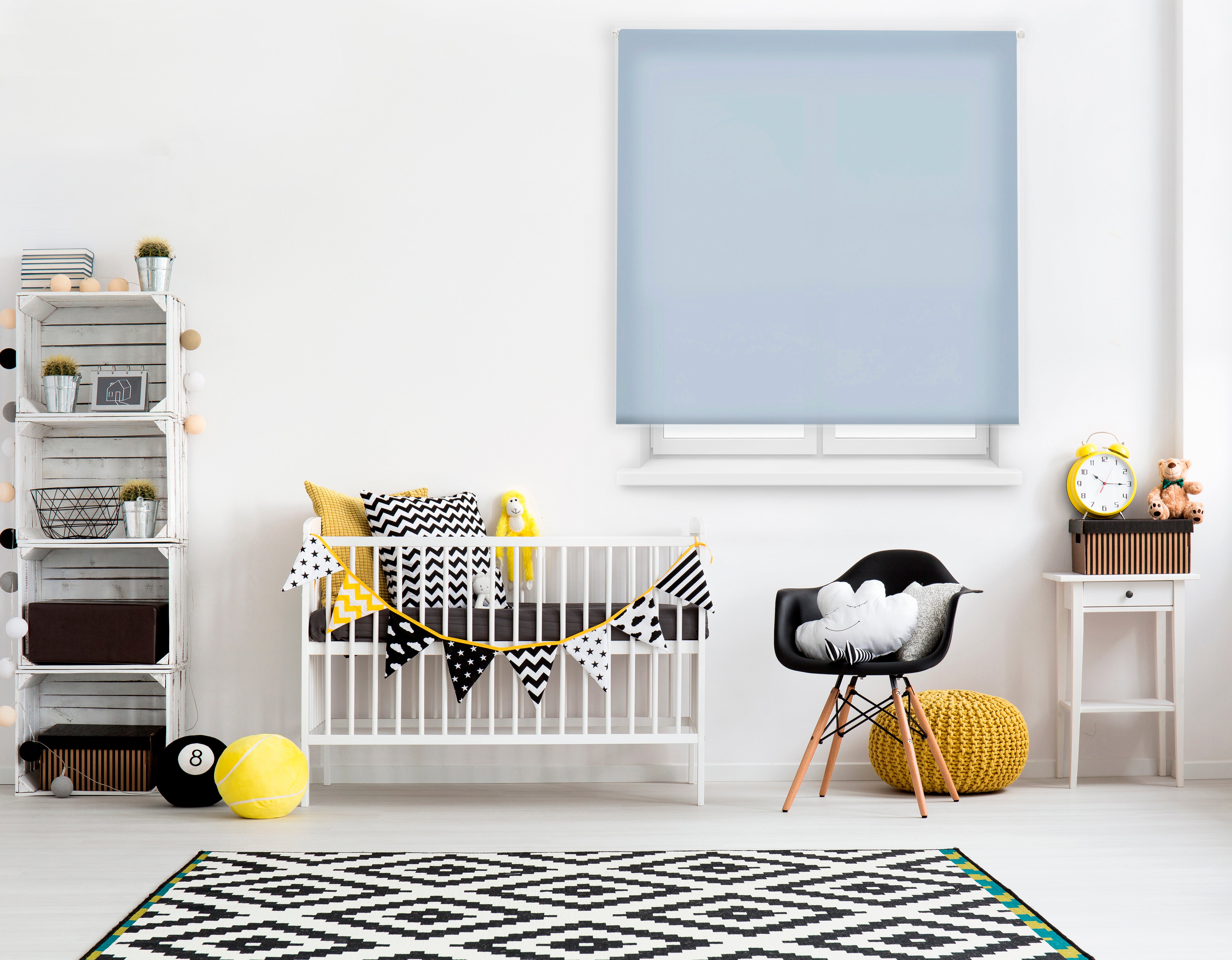 Couleur Bleu Ciel Store enrouleur Polyester Translucide Bleu clair 160 x 175