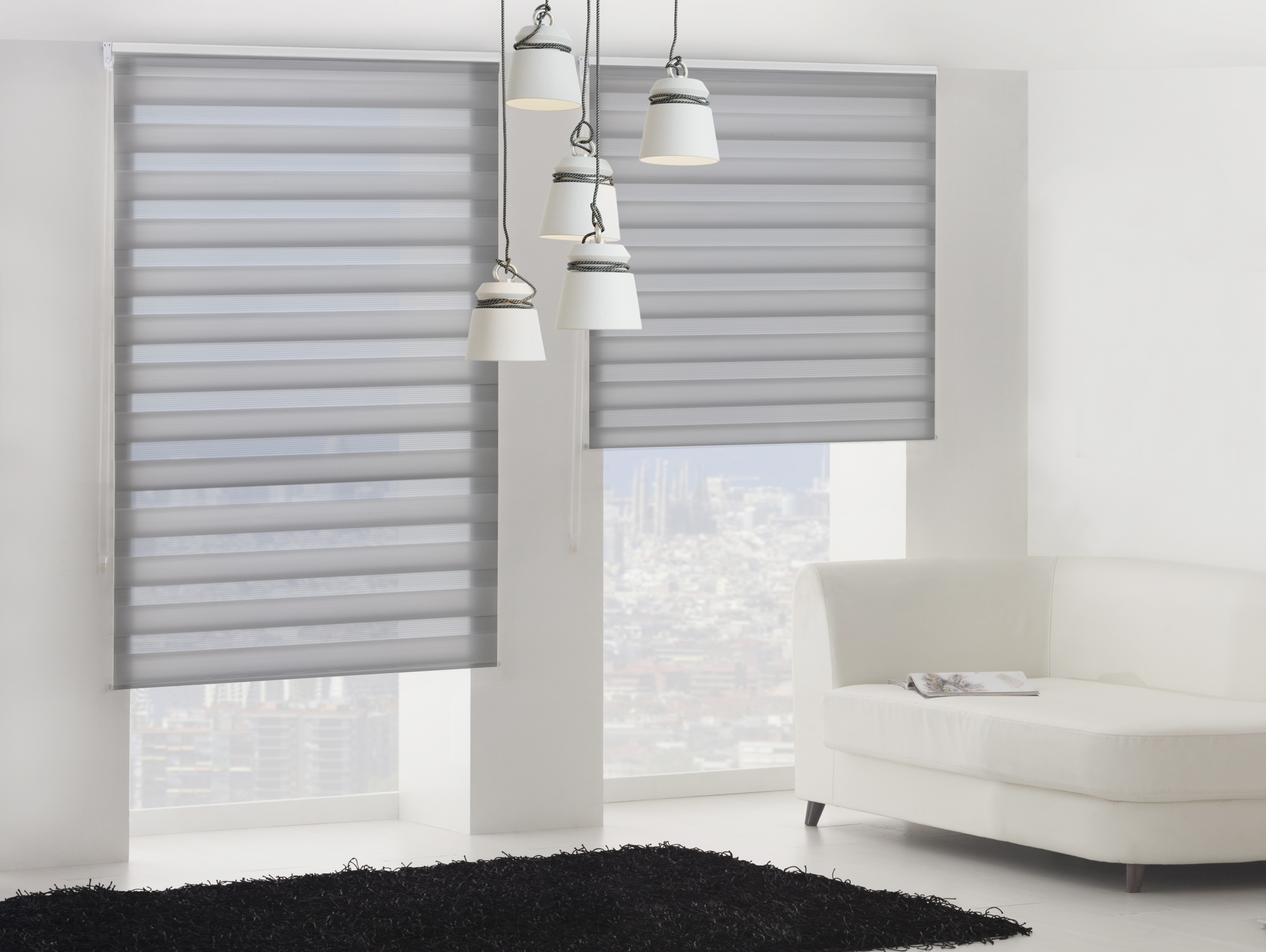 Store enrouleur 120X250 GRIS Nuit et Jour