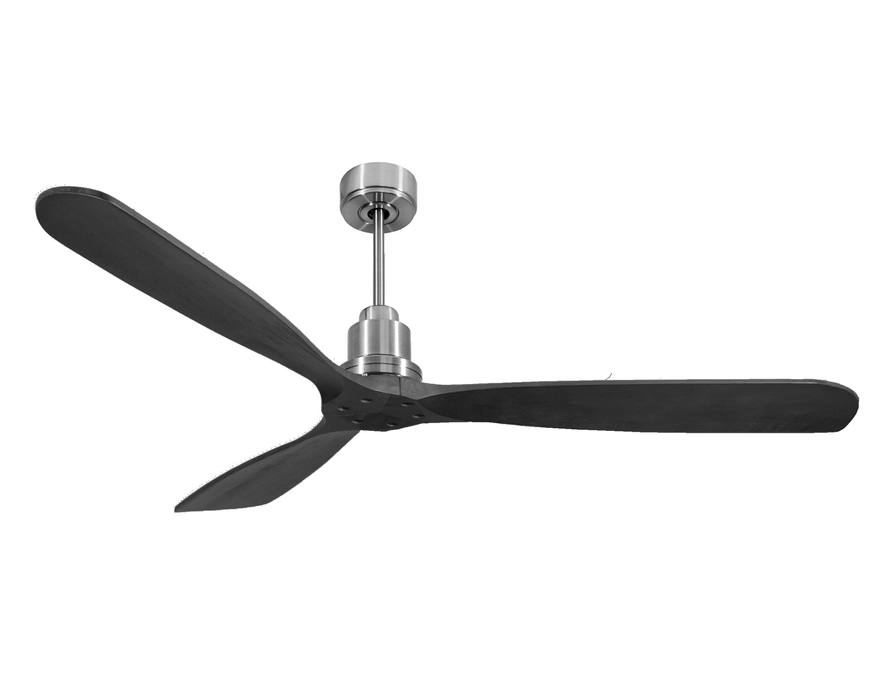 Ventilateur de plafond Réversible  Thermostat Wifi Moteur à courant continu Toits en pente Télécommande Hypersilence Mémoire FullWood Shopify Vendible (AUTOMATIQUE)