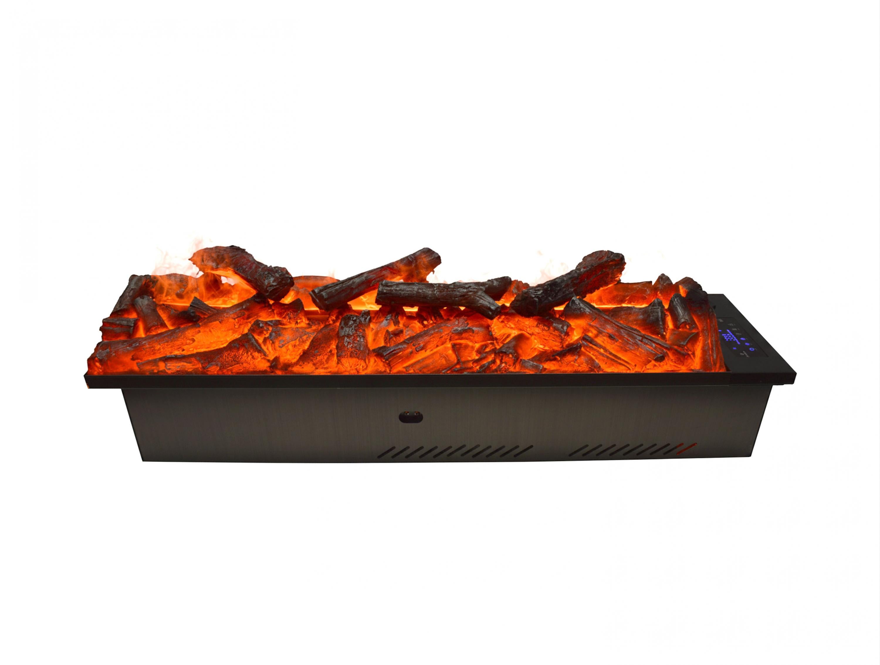 Cheminée décorative avec flammes artificielles et bûches