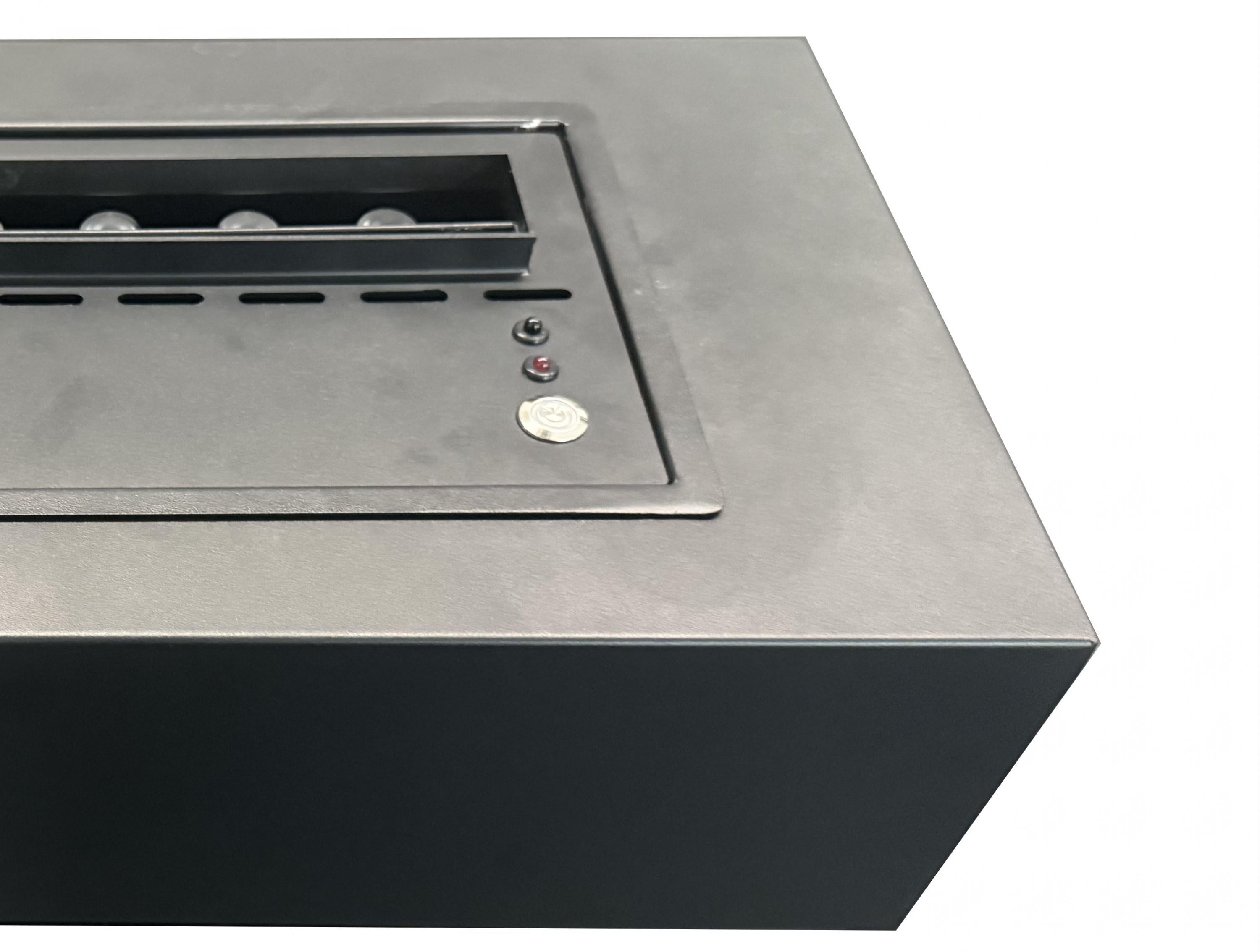 Cheminée de table décorative avec flamme simulée et corps en métal