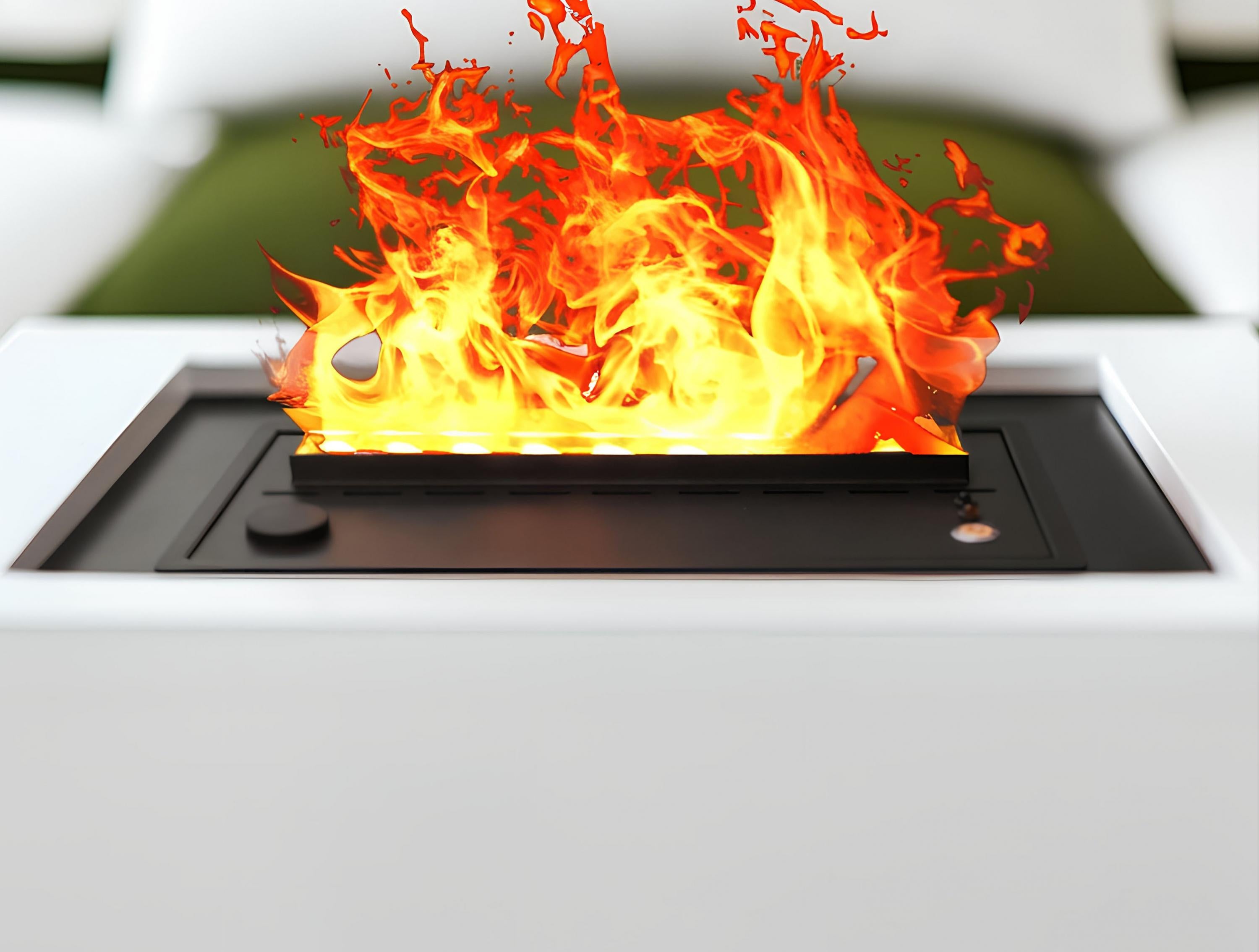 Cheminée de table décorative avec flamme simulée et corps en MDF