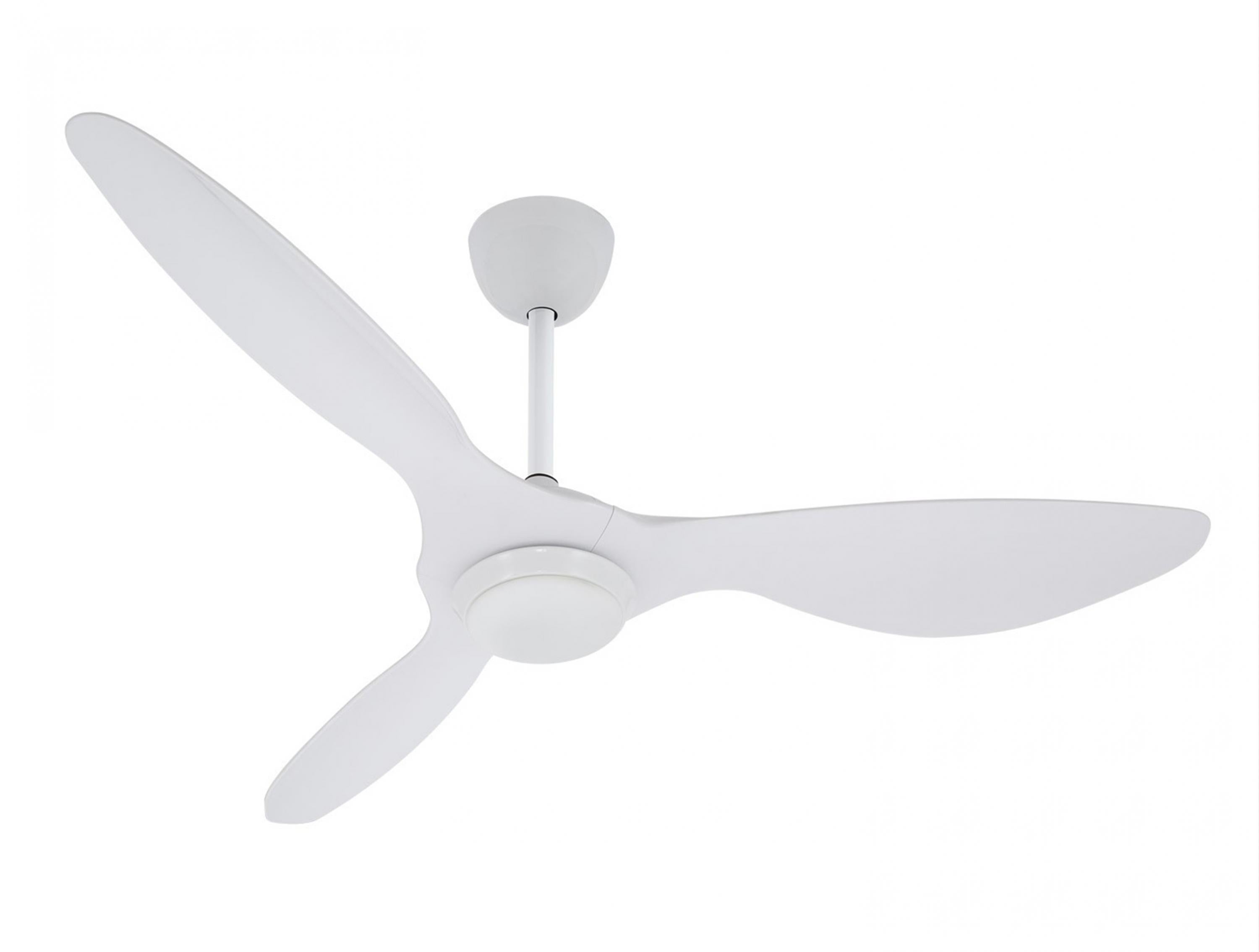 Ventilateur de plafond DC blanc avec pales 212RPM et lumière pour 55m2