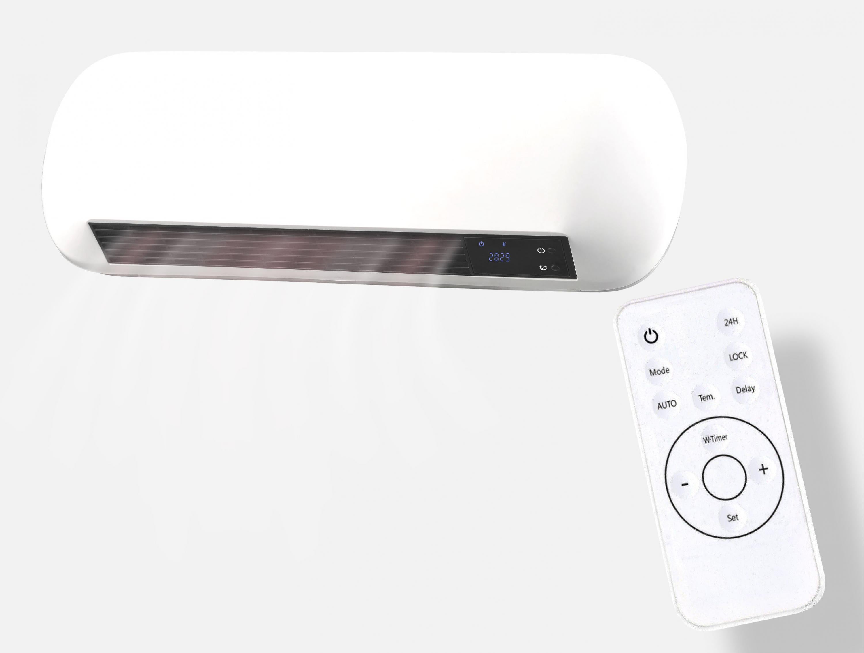 HOTI M55: Chauffage mural split en céramique 2000 W avec télécommande