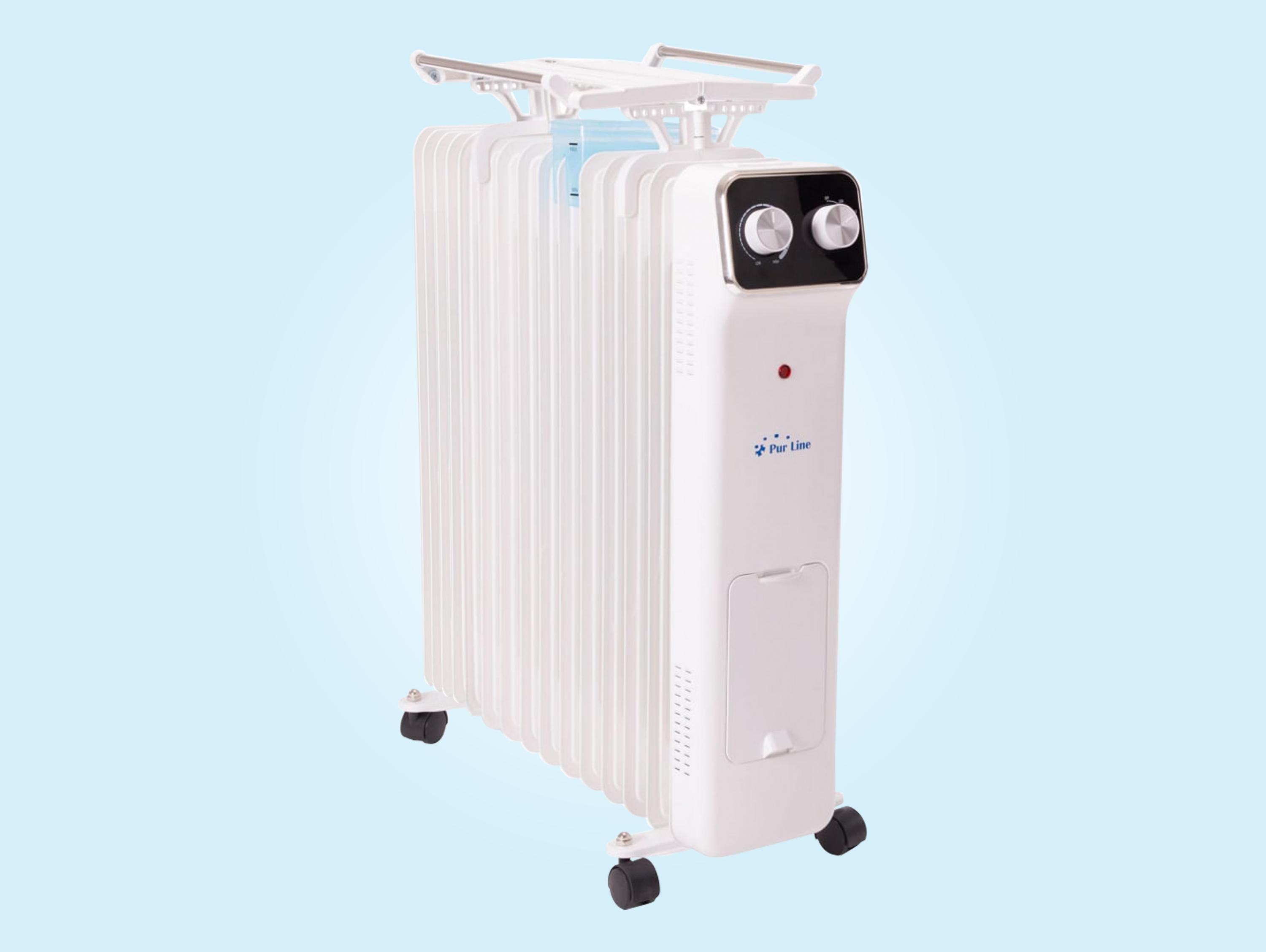 Radiateur d'huile 1500W blanc avec réservoir d'humidification