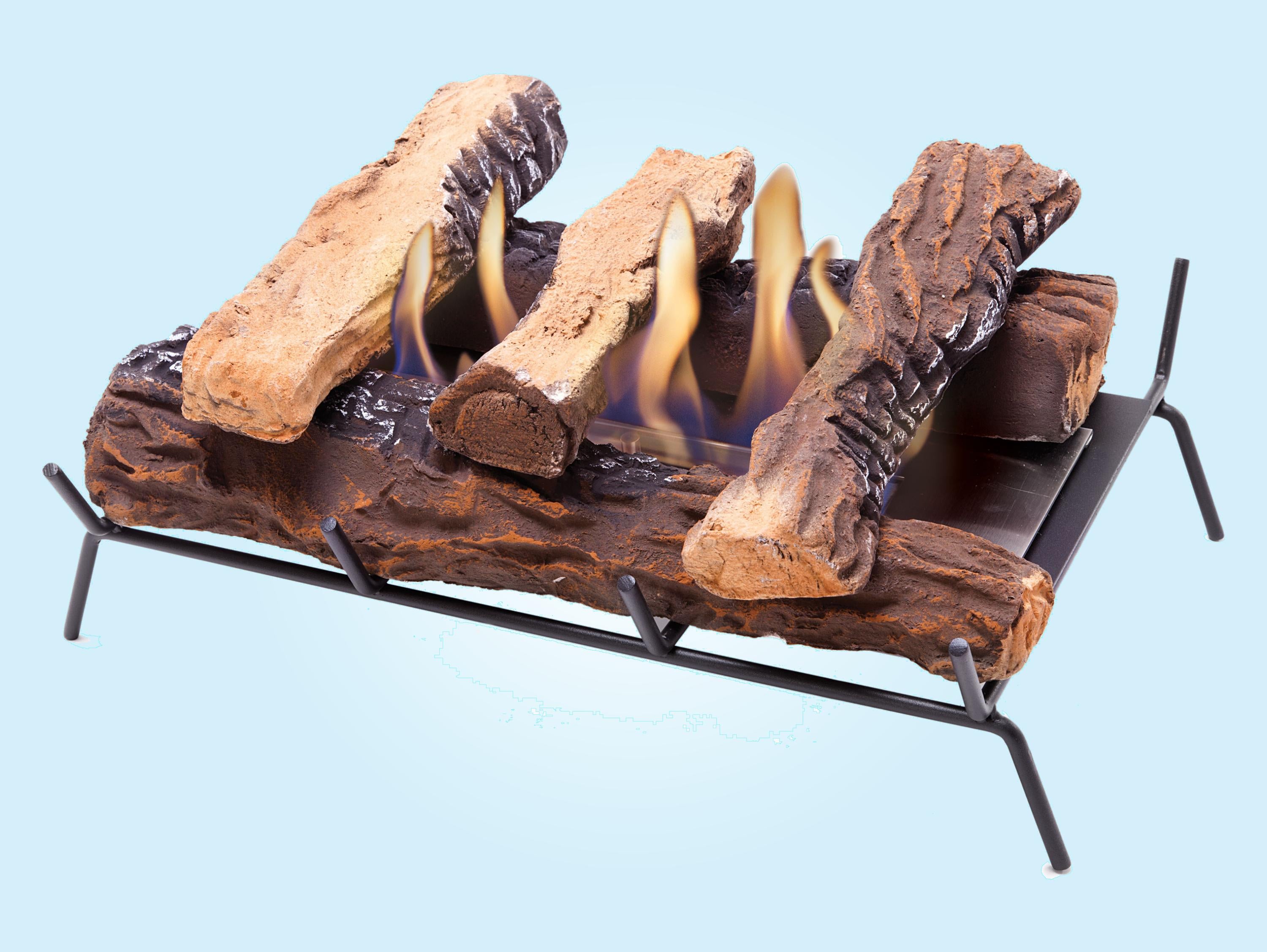 Bloc de combustion 2000W avec bûches décoratives