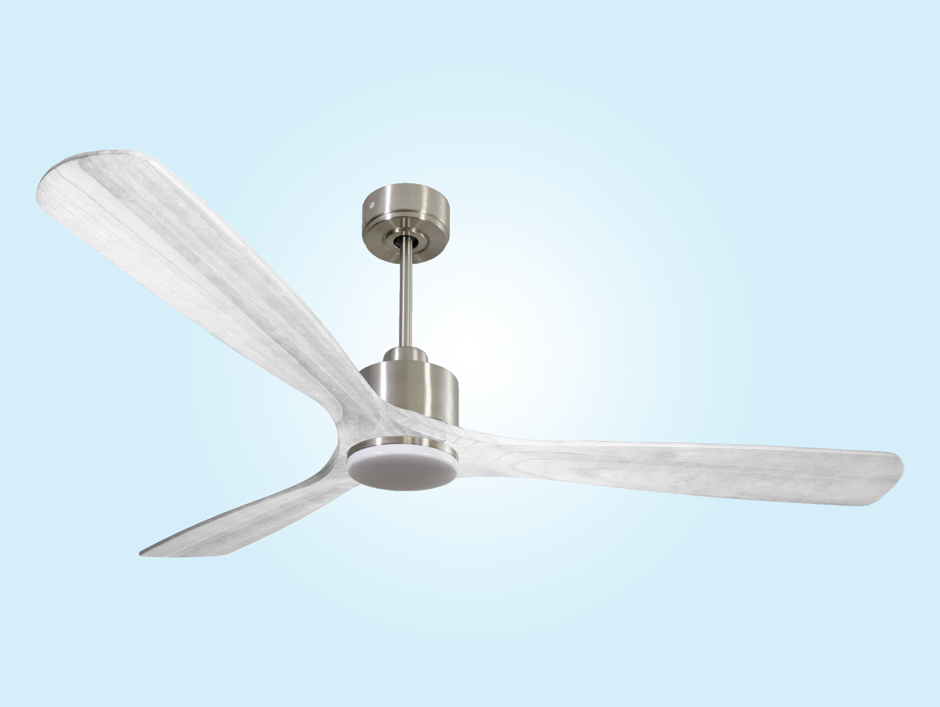 MadeiraD166C03LED65067: Ventilateur de plafond Réversible  Thermostat Dimmable Wifi Moteur à courant continu Toits en pente Télécommande Lumière à trois tons Hypersilence Mémoire