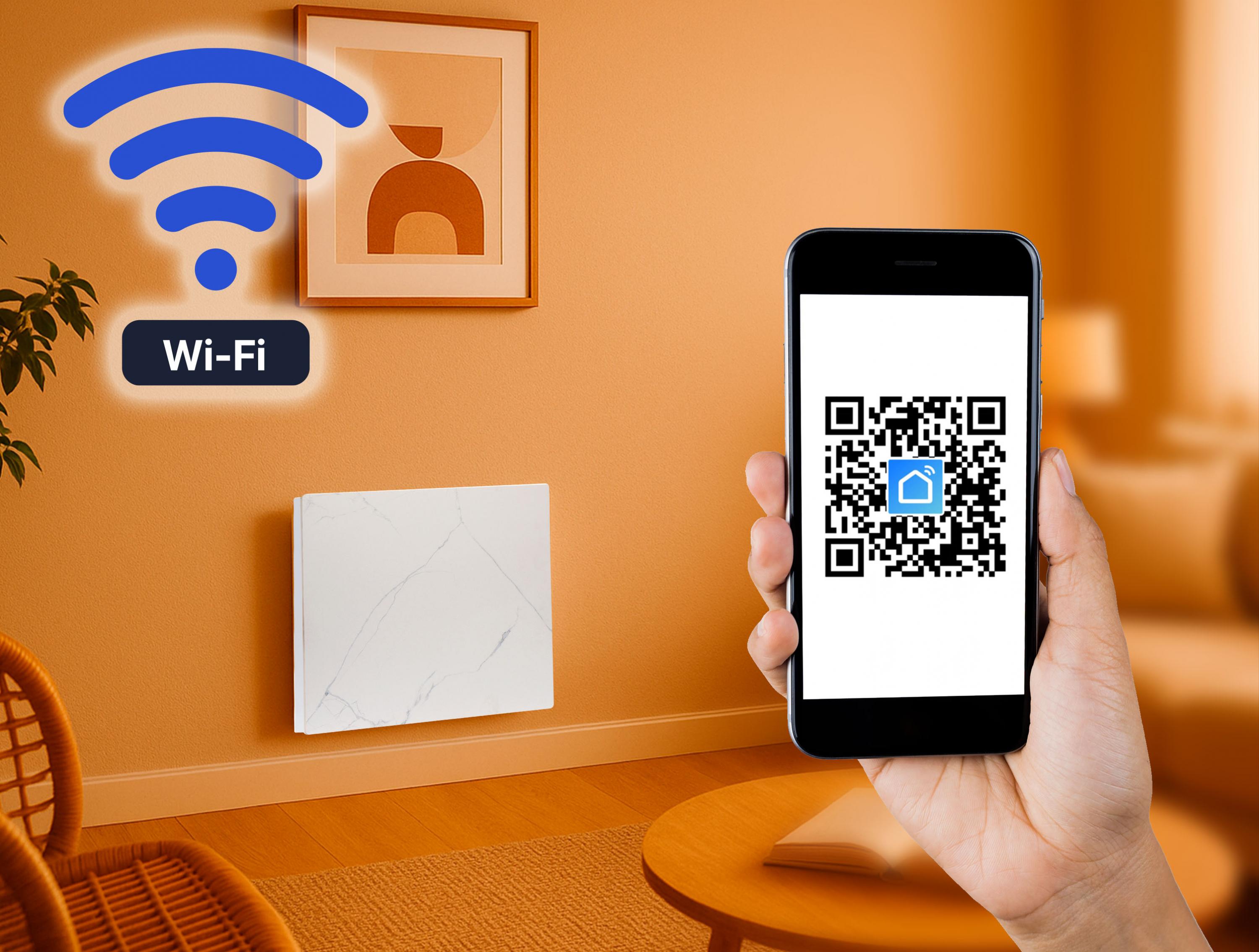 MARBLY A500: Émetteur thermique avec façade en céramique à finition marbrée