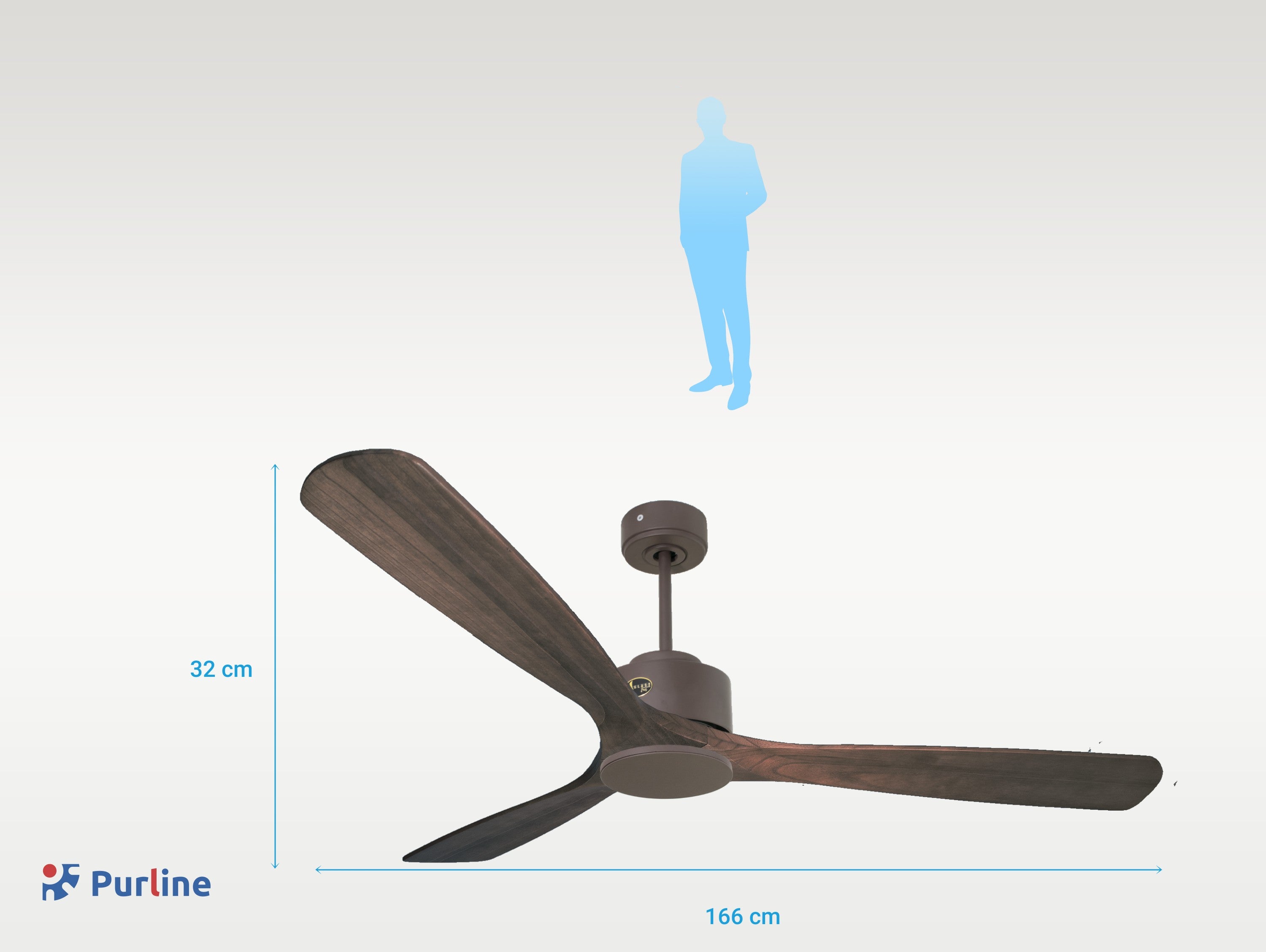Marie D166 C02 67837: Ventilateur de plafond ø166 cm avec Wifi Réversible Hypersilence