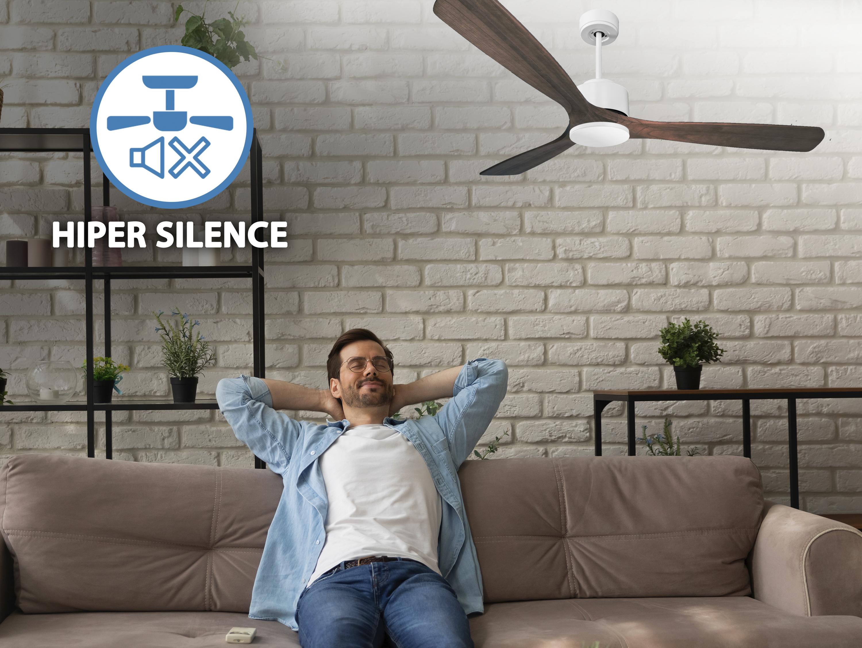   Ventilateur de plafond Réversible  Thermostat Wifi Moteur à courant continu Toits en pente Télécommande Mémoire Shopify Vendible (AUTOMATIQUE)