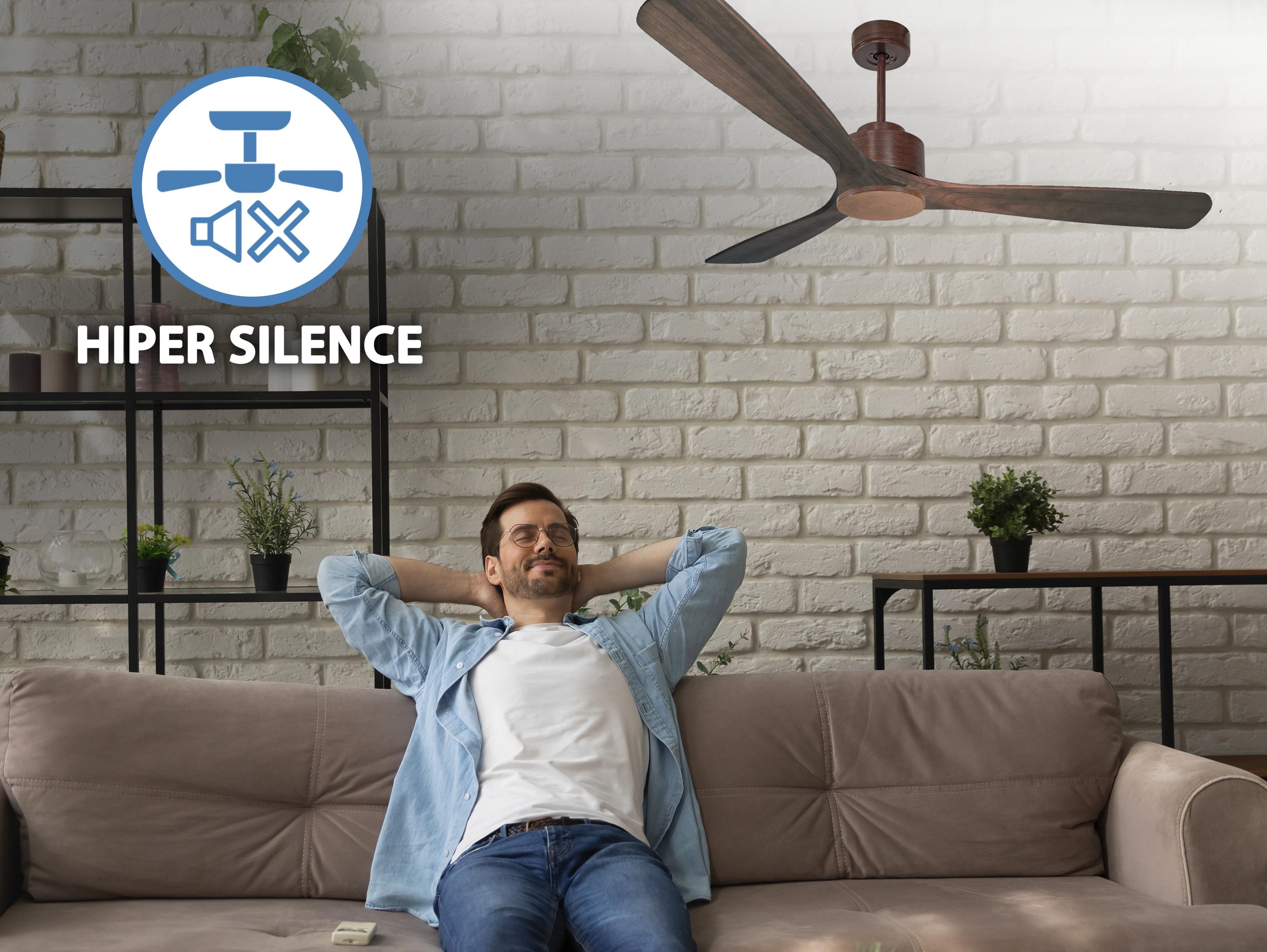   Ventilateur de plafond ø166 cm avec Wifi Réversible Hypersilence