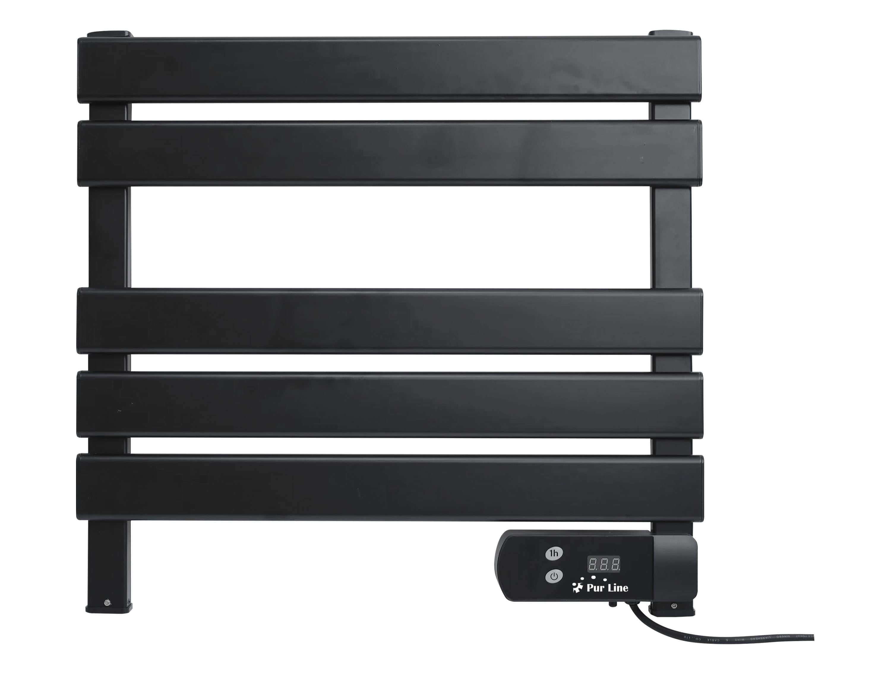 Sèche-serviettes électrique compact noir 100W