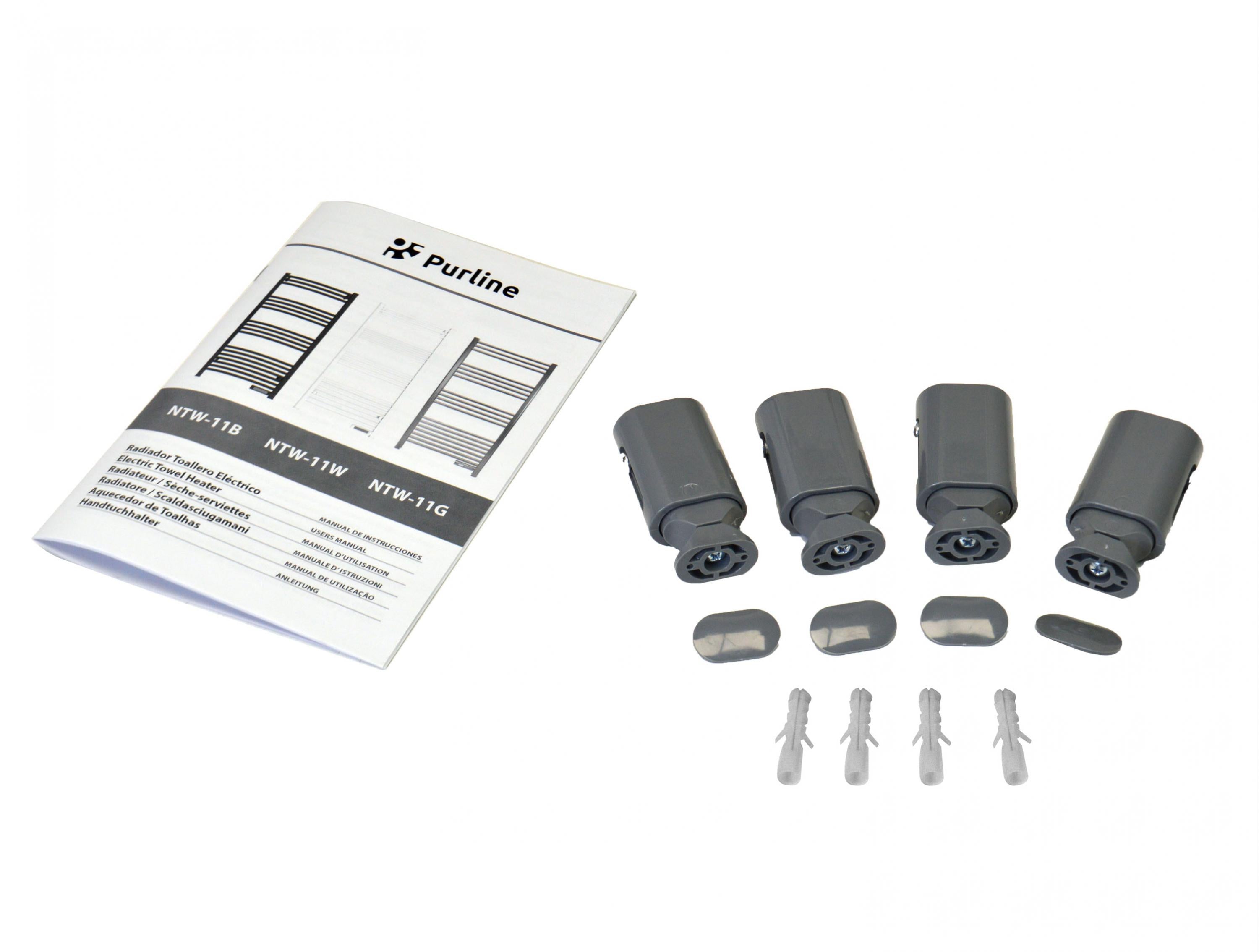 Puissance maximale 500 W Porte-serviettes gris avec minuterie 500W