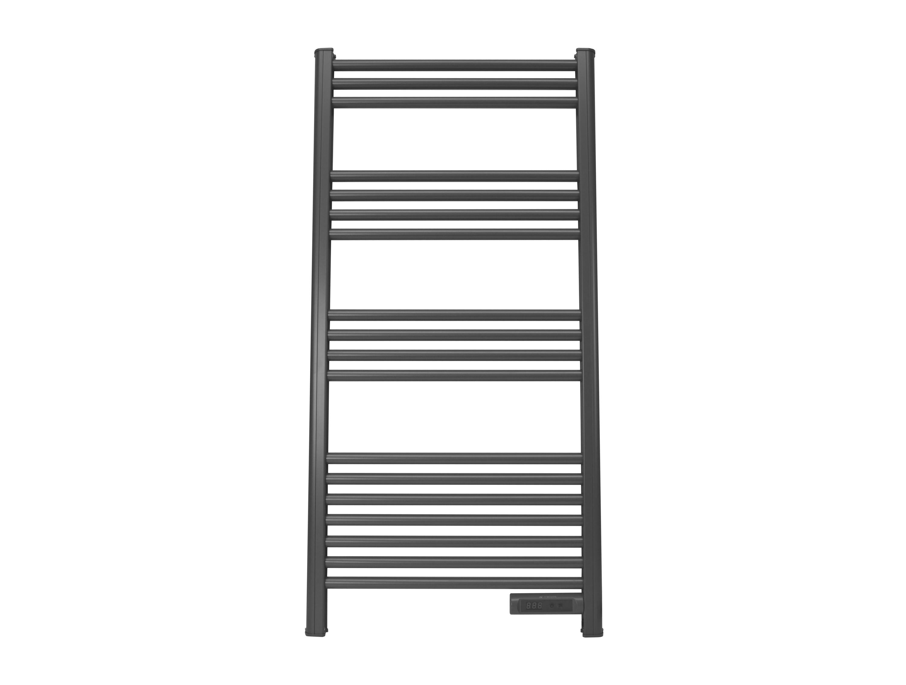 Porte-serviettes gris avec minuterie 500W
