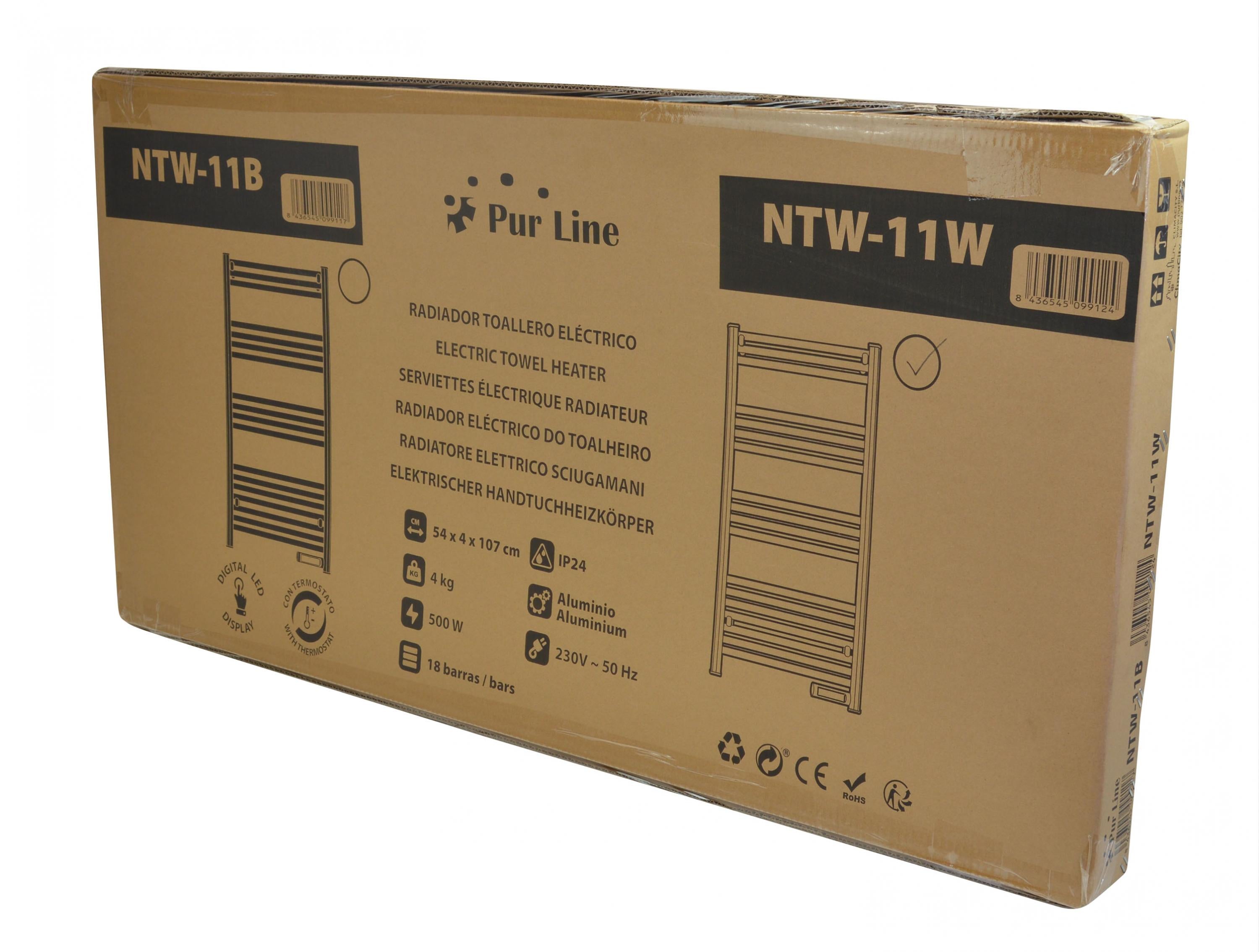 Sèche-serviettes blanc avec minuterie 500W