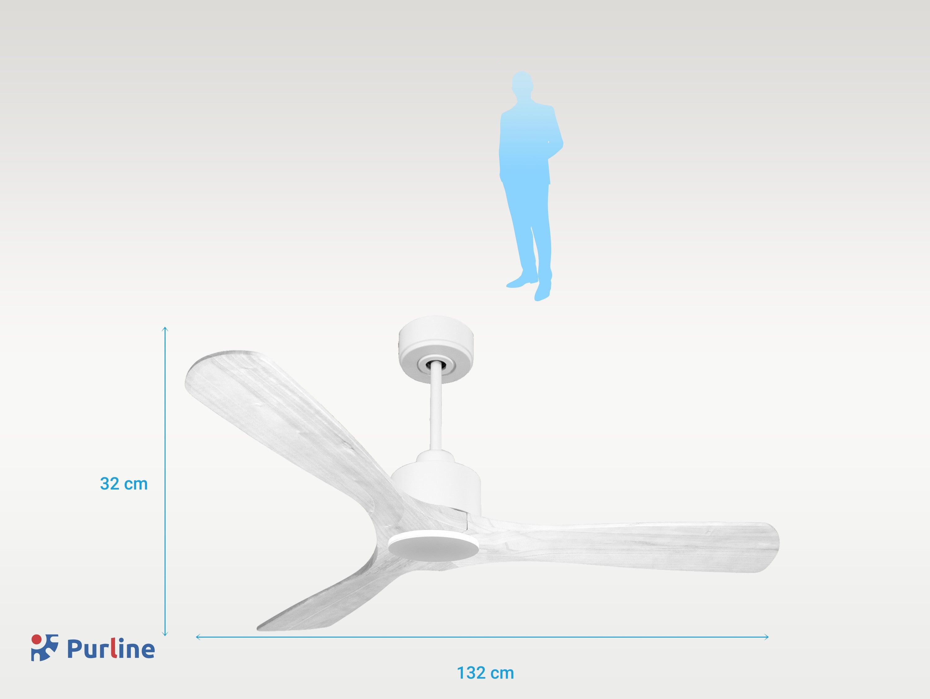 NusaD132C0364892: Ventilateur de plafond Wifi Moteur à courant continu Télécommande Hypersilence Mémoire