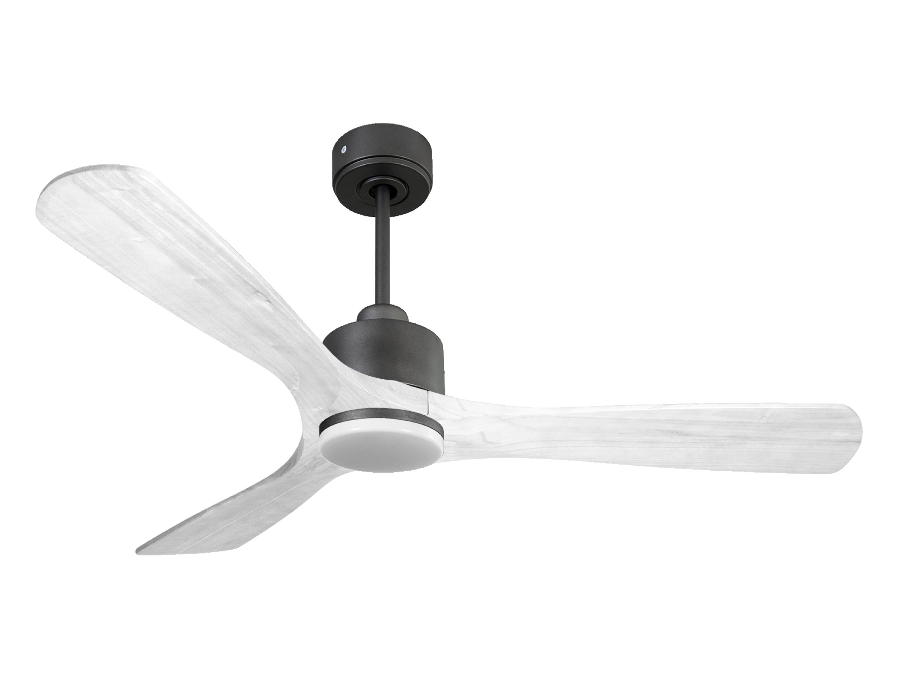 Ventilateur de plafond Réversible  Thermostat Dimmable Wifi Moteur à courant continu Toits en pente Télécommande Lumière à trois tons Hypersilence Mémoire