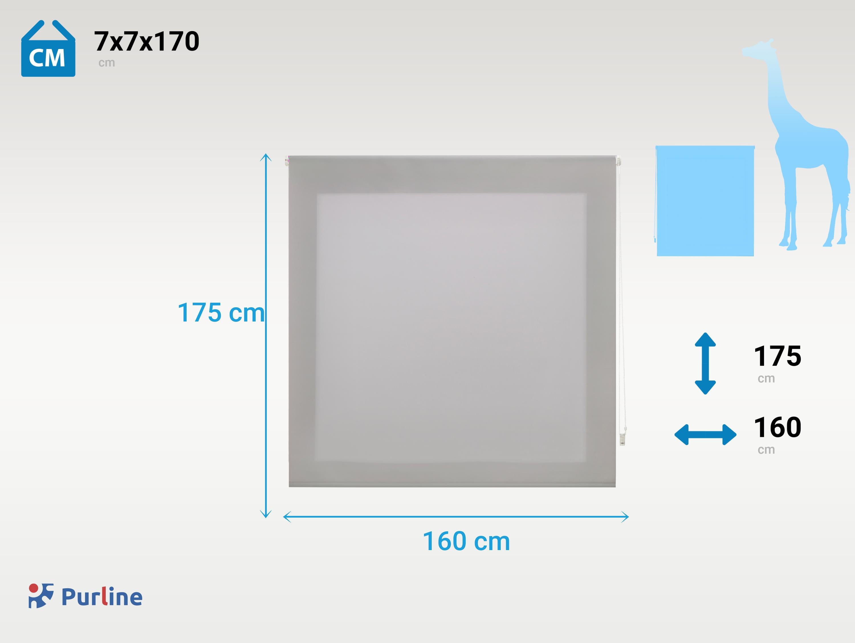 OPACARA_160x175_PLATA Taille de la boîte 7x7x170 cm