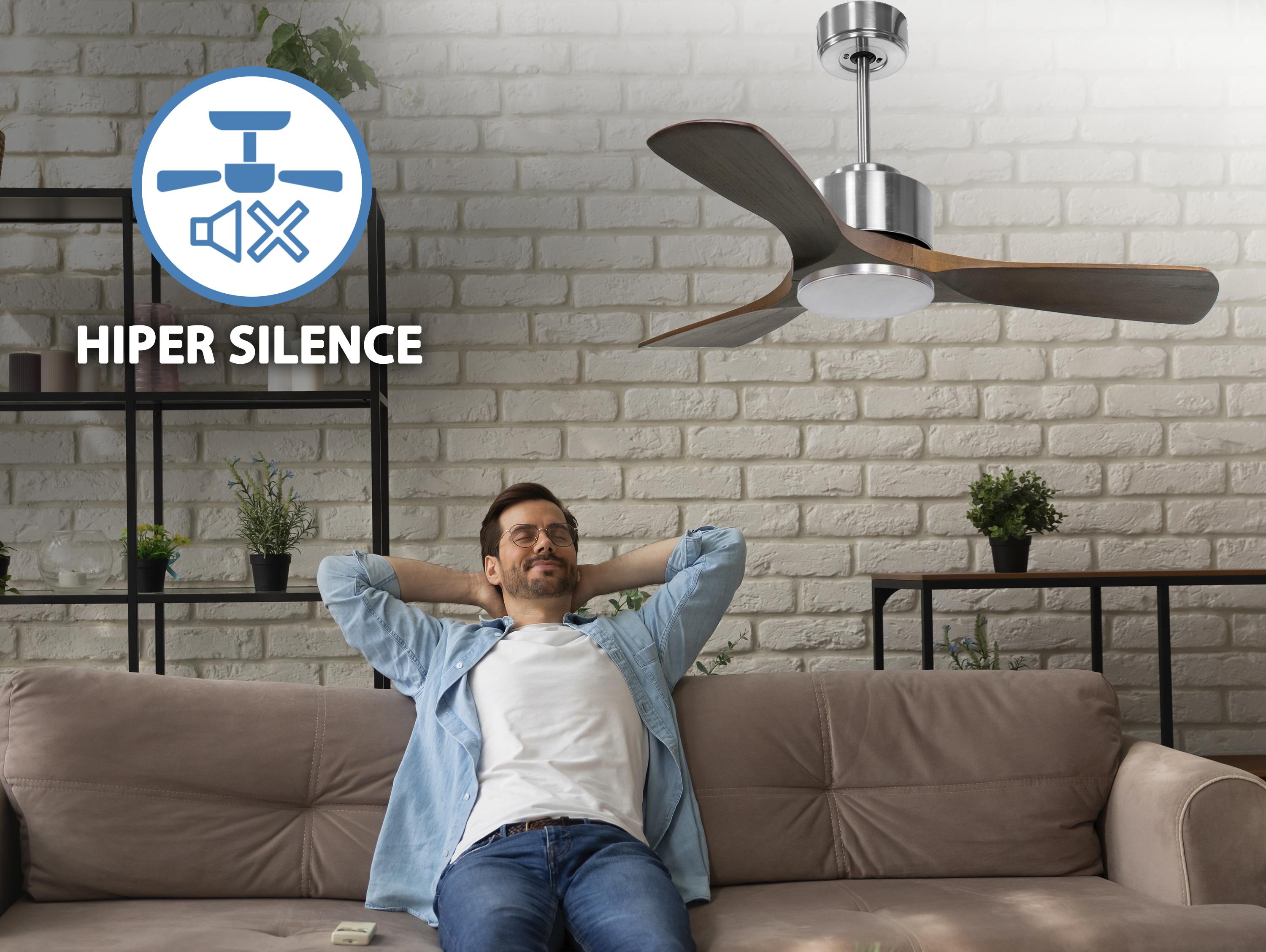   Ventilateur de plafond ø106 cm avec Wifi Réversible Hypersilence