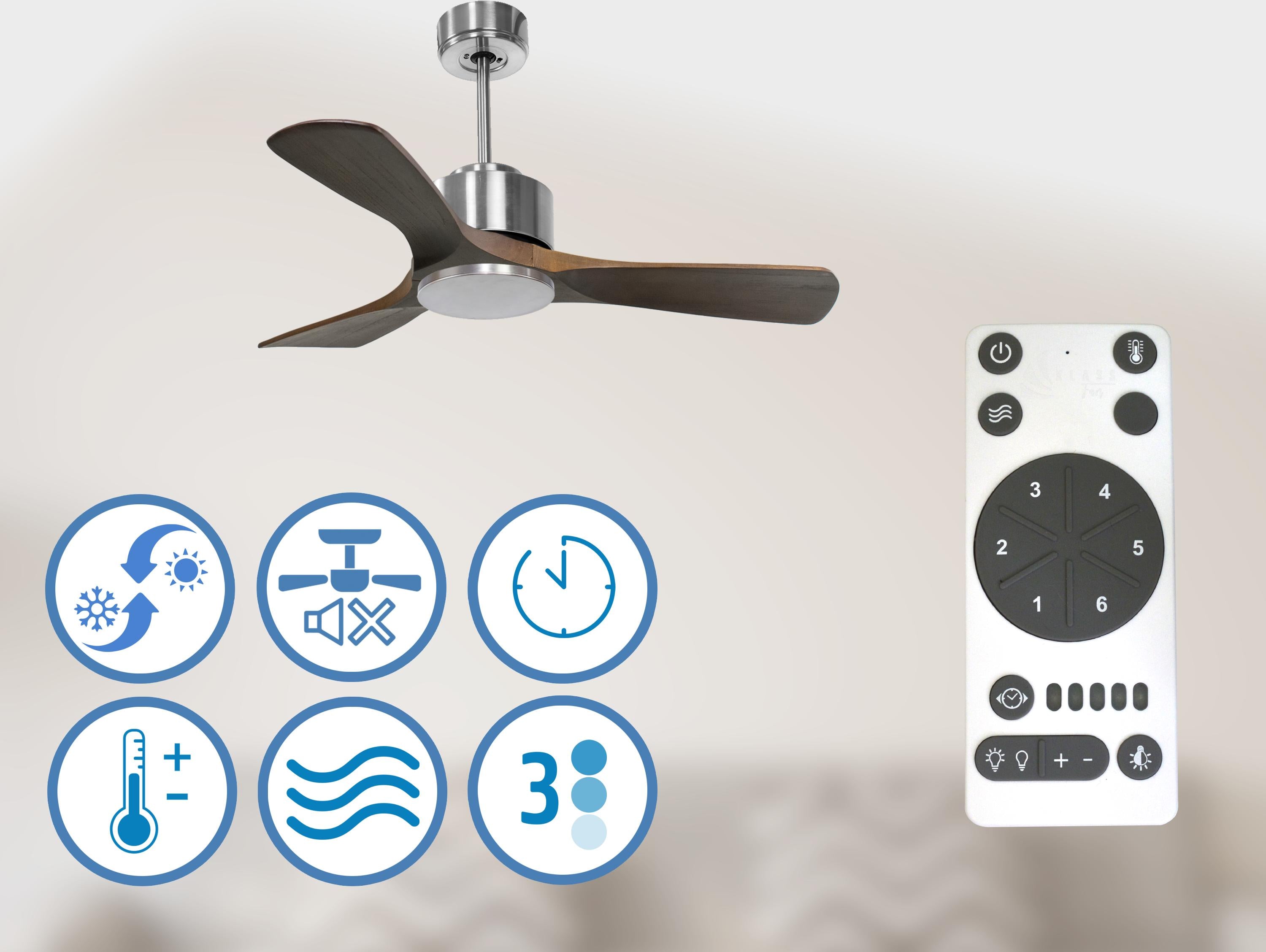PrÃ­ncipe D106 C02 66428: Ventilateur de plafond ø106 cm avec Wifi Réversible Hypersilence