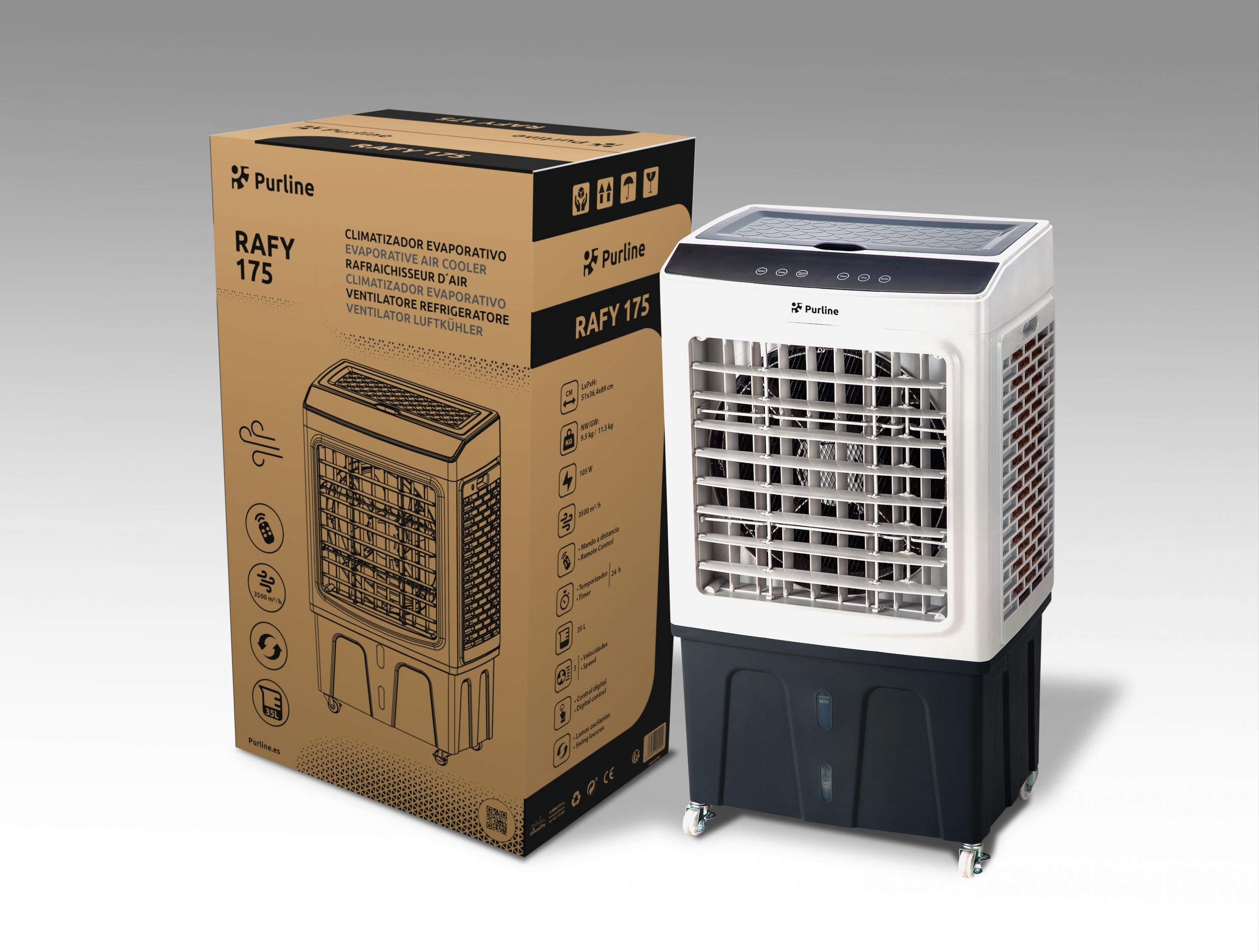 Puissance maximale 105 W Climatiseur évaporatif à haut débit avec ouverture par le haut
