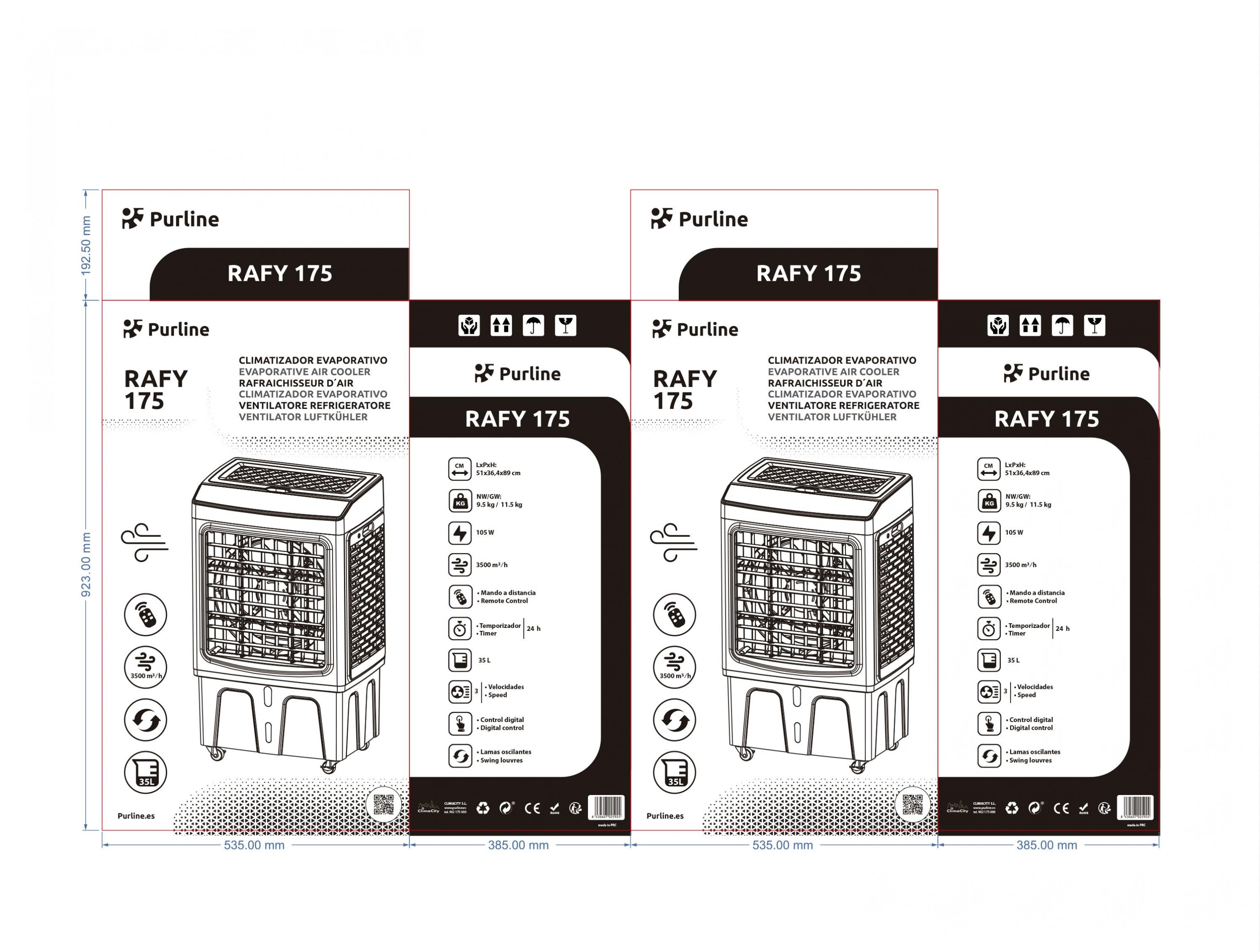 Packaging8436607025924: 89x51x36 cm 12.00Kg.