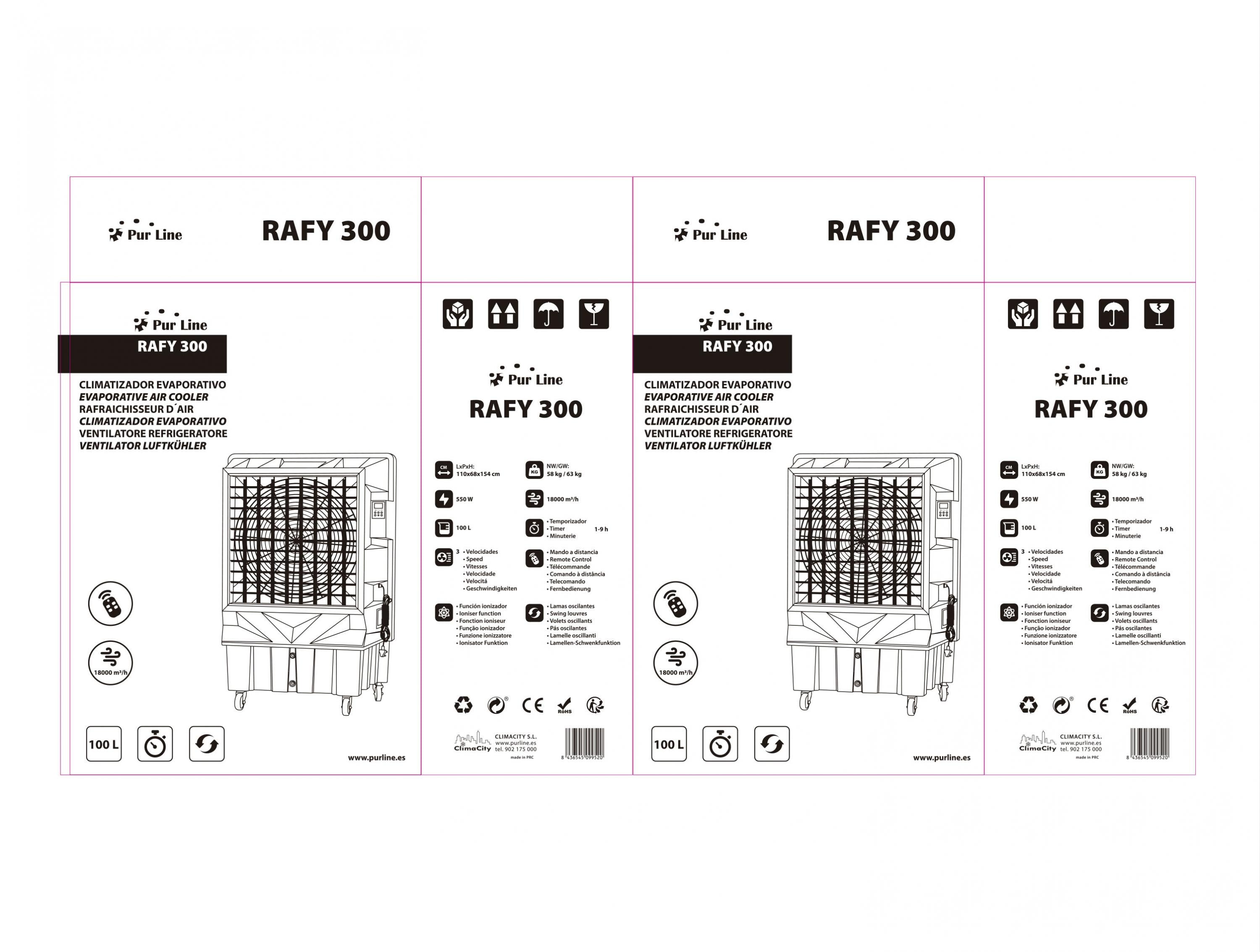 Packaging8436545099520: 154x111x68 cm 56.00Kg.