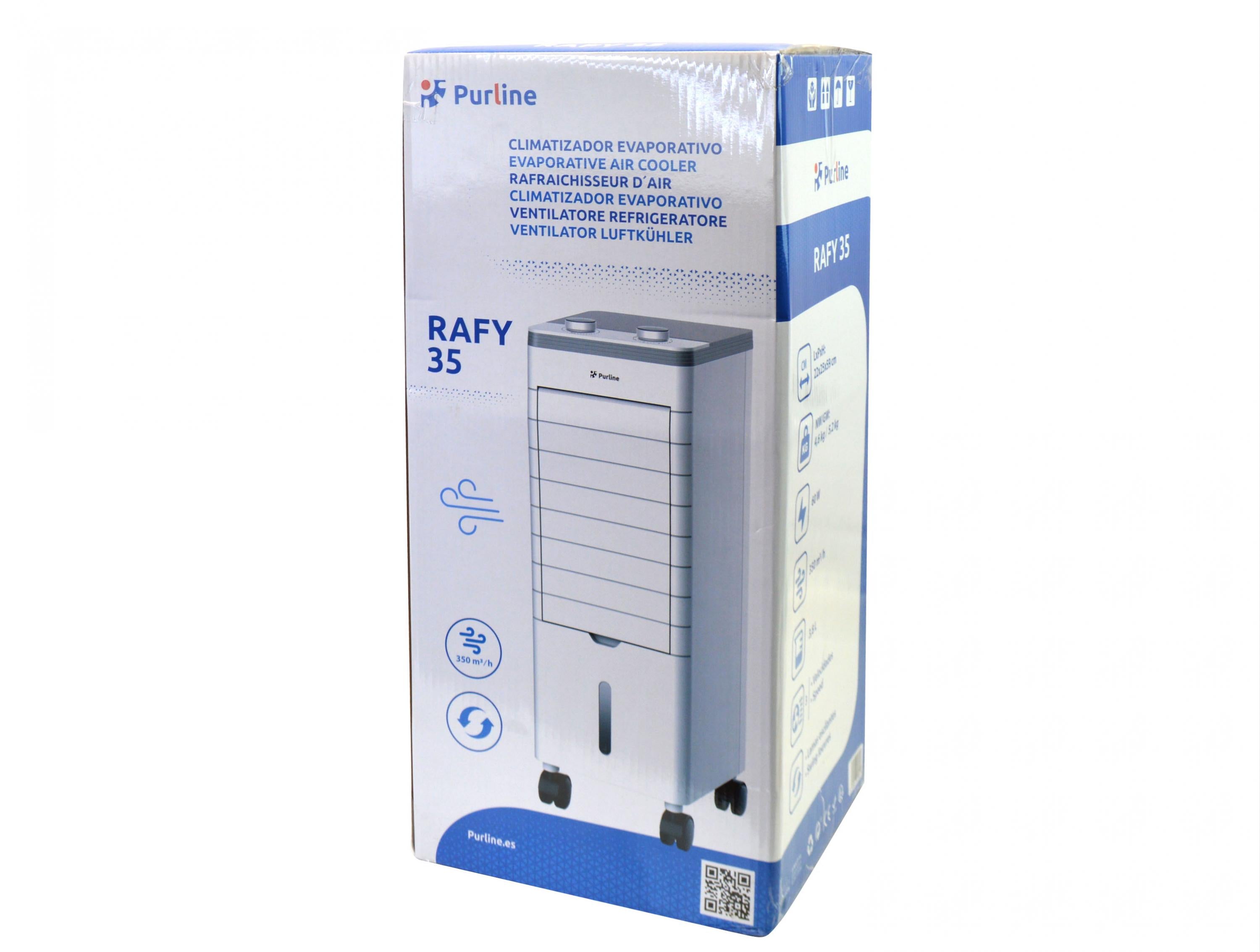 Refroidisseur par évaporation compact avec lamelles rabattables