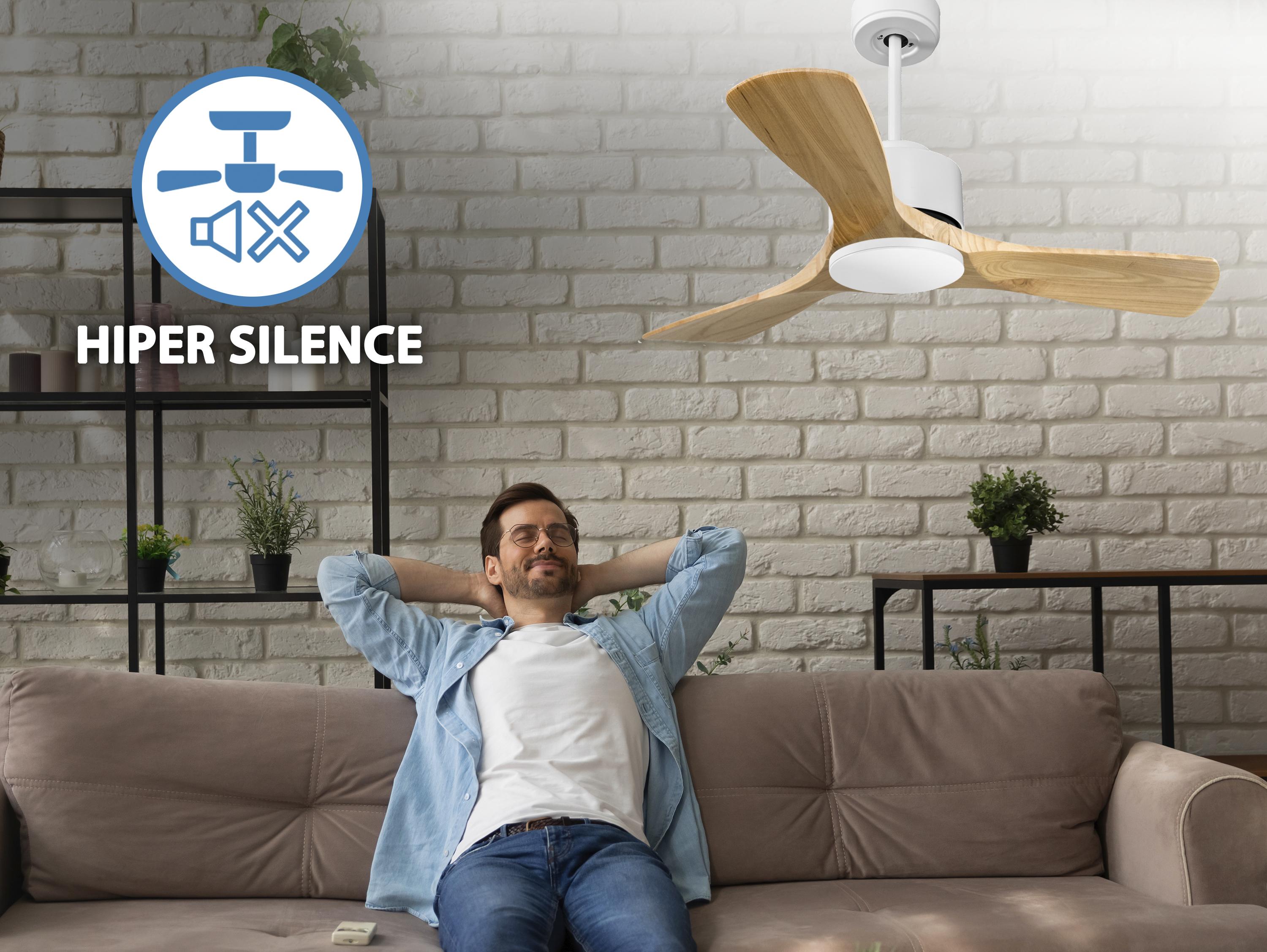   Ventilateur de plafond ø106 cm avec Wifi Réversible Hypersilence
