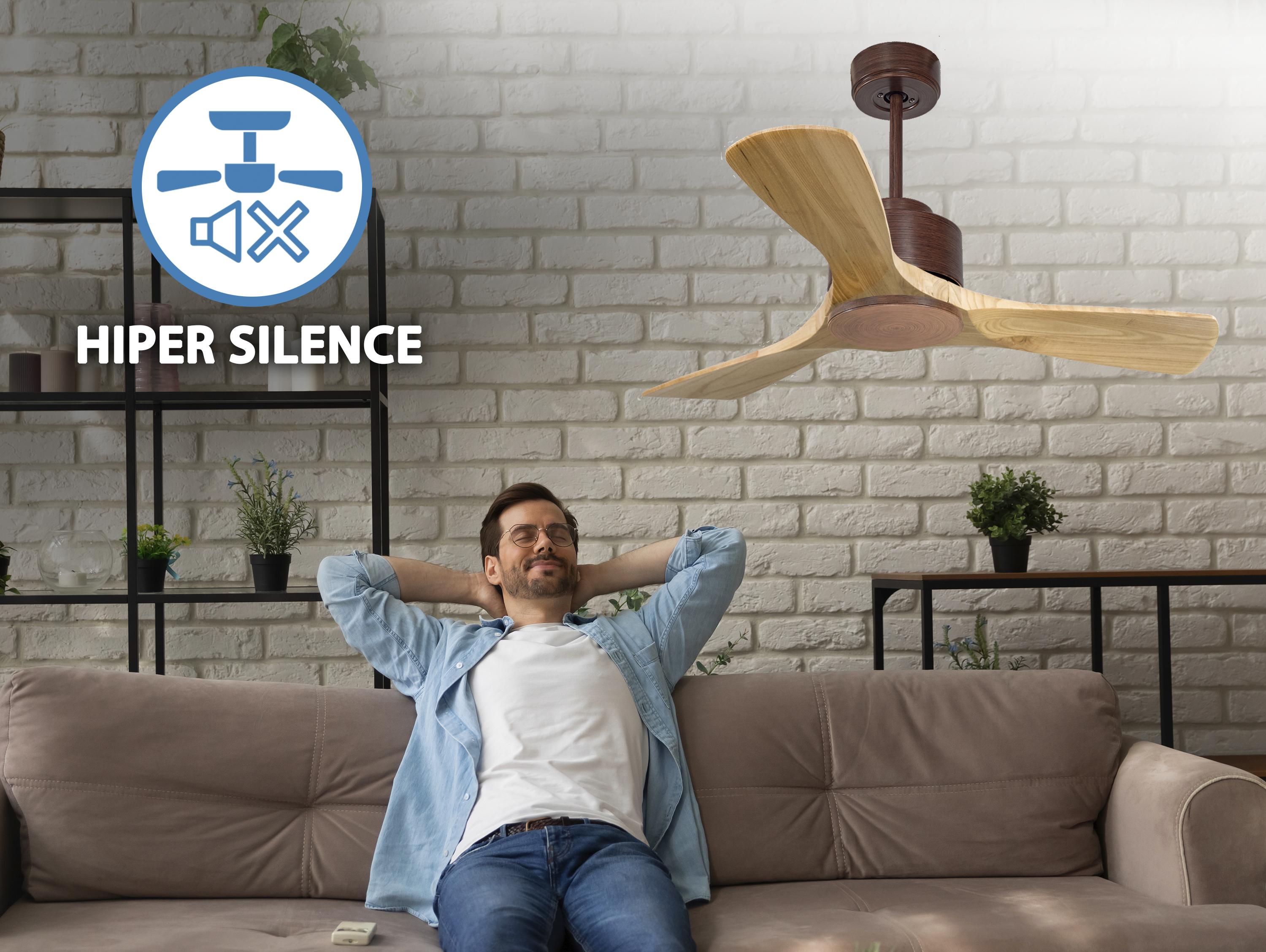   Ventilateur de plafond ø106 cm avec Wifi Réversible Hypersilence
