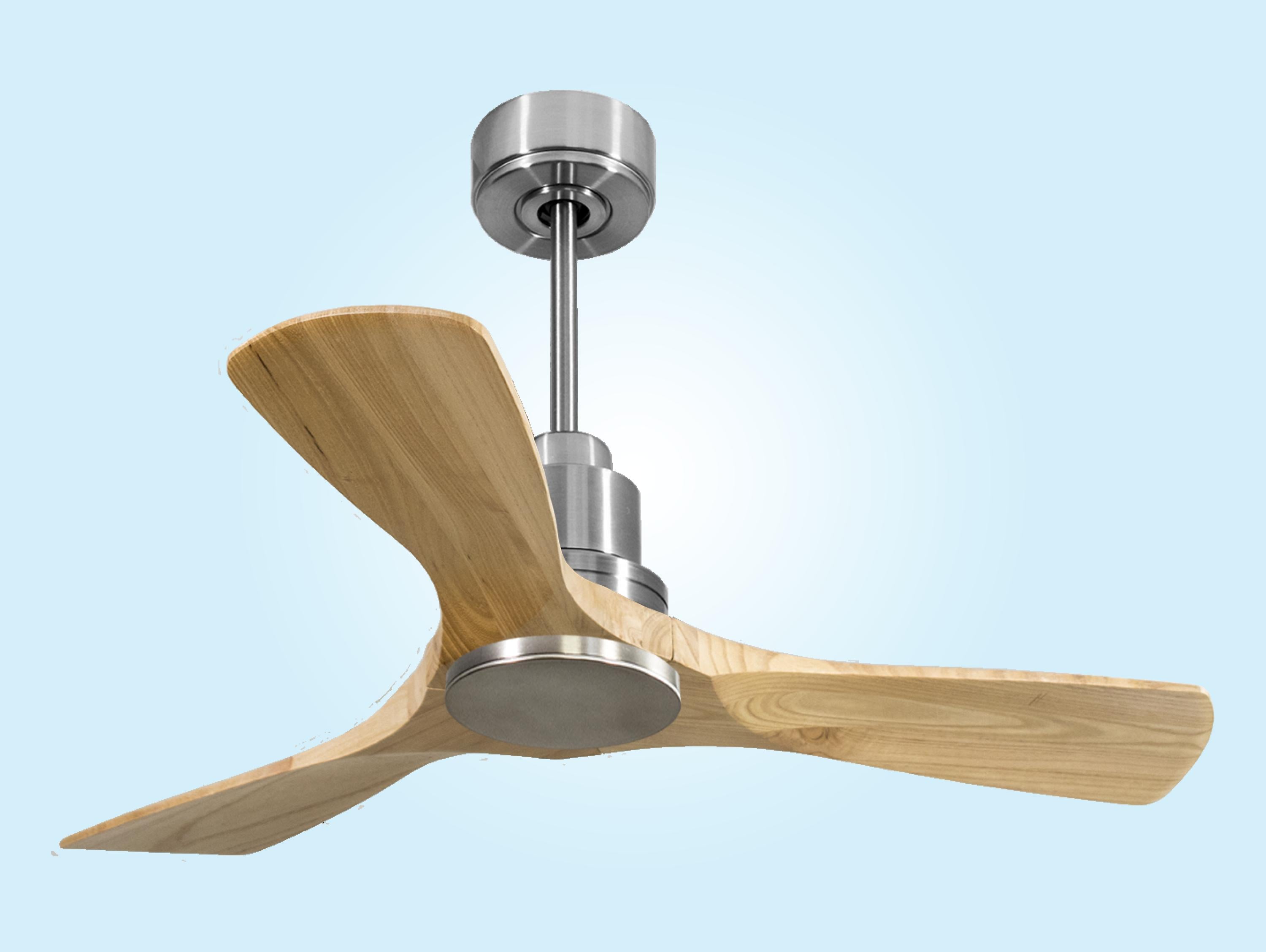 Ventilateur de plafond Réversible  Thermostat Wifi Moteur à courant continu Toits en pente Télécommande Hypersilence Mémoire