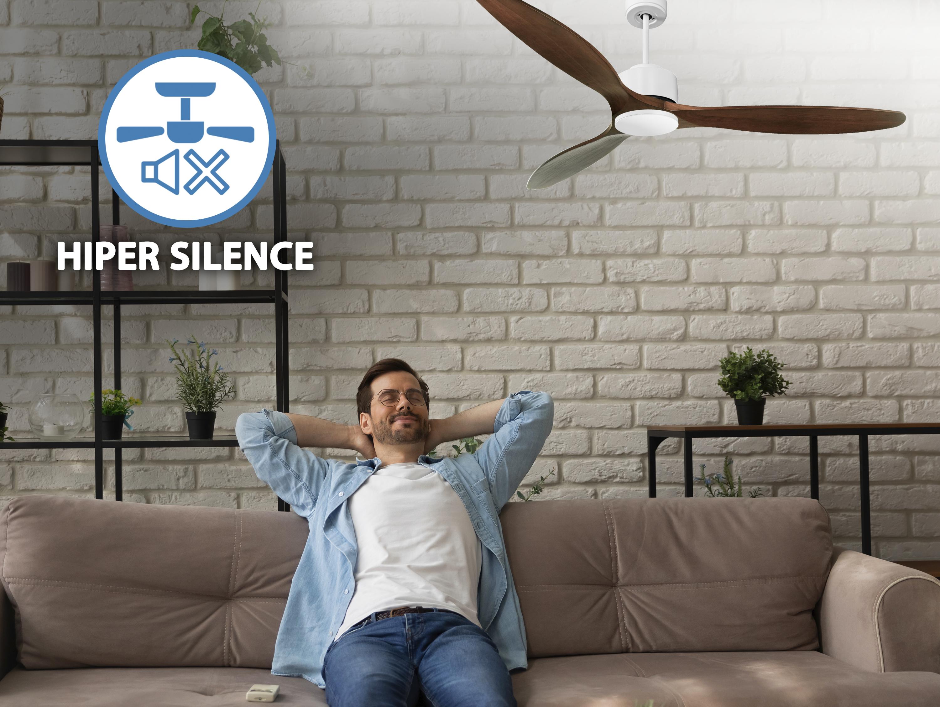   Ventilateur de plafond ø166 cm avec Wifi Réversible Hypersilence