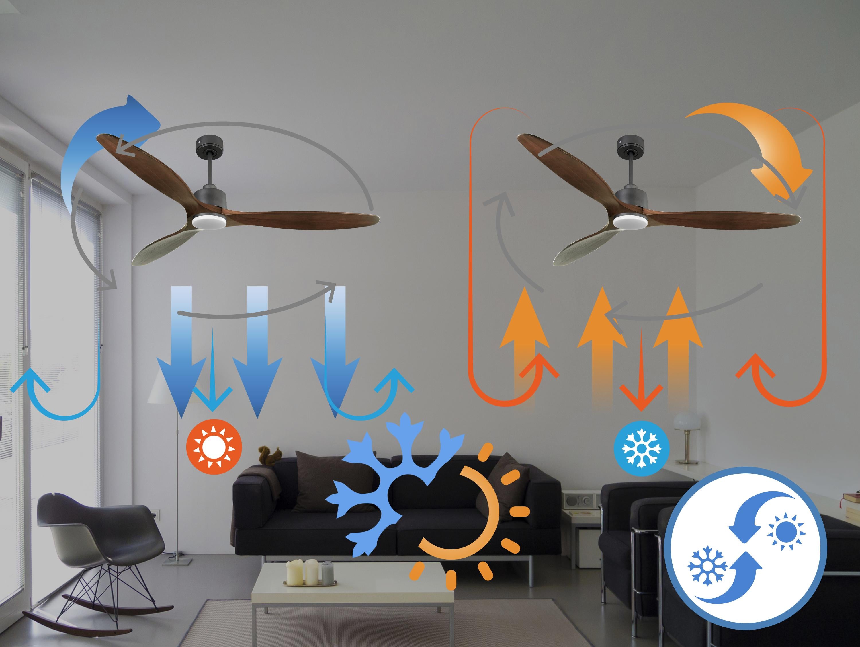 SabaD166C03LED65266: Ventiladores de teto