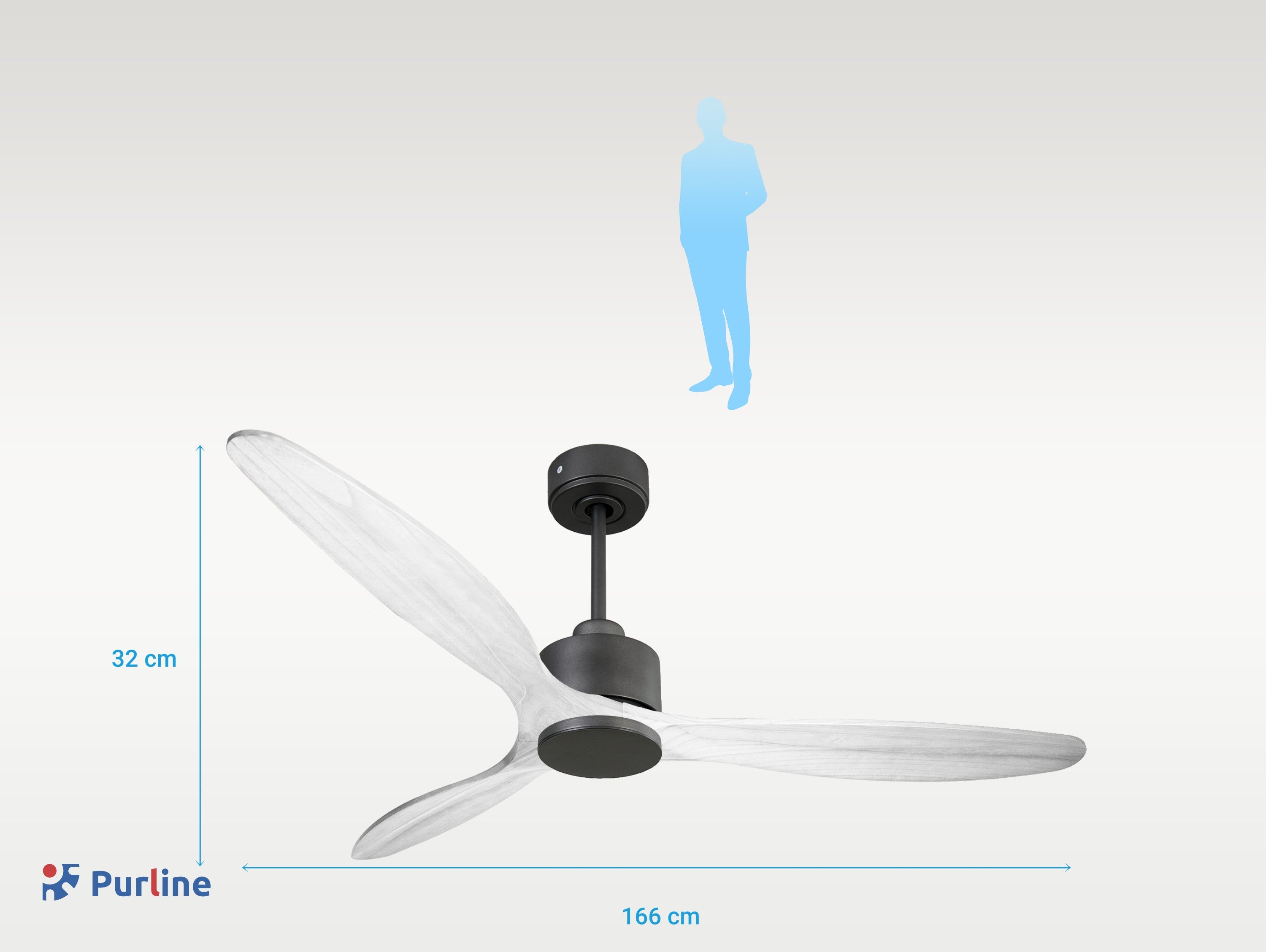   Ventilateur de plafond Réversible  Thermostat Wifi Moteur à courant continu Toits en pente Télécommande Hypersilence Mémoire