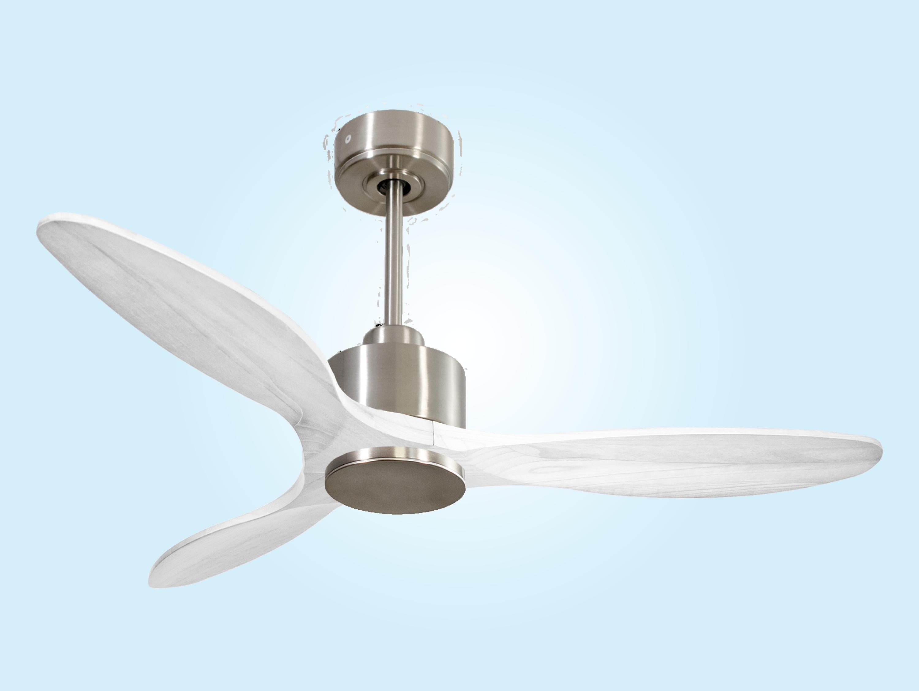 SantoriniD132C0364986: Ventilateur de plafond Réversible  Thermostat Wifi Moteur à courant continu Toits en pente Télécommande Hypersilence Mémoire