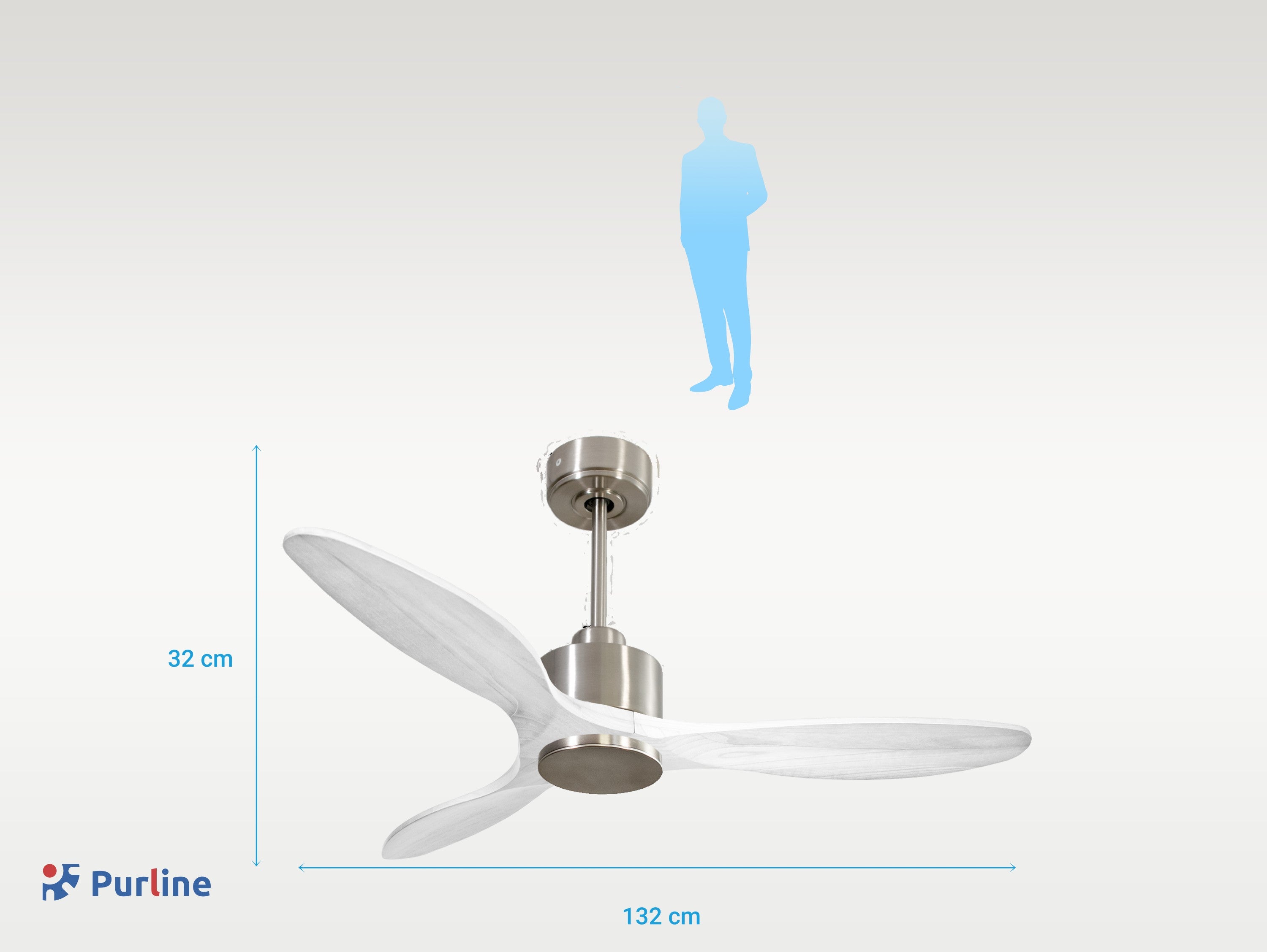   Ventilateur de plafond Réversible  Thermostat Wifi Moteur à courant continu Toits en pente Télécommande Hypersilence Mémoire
