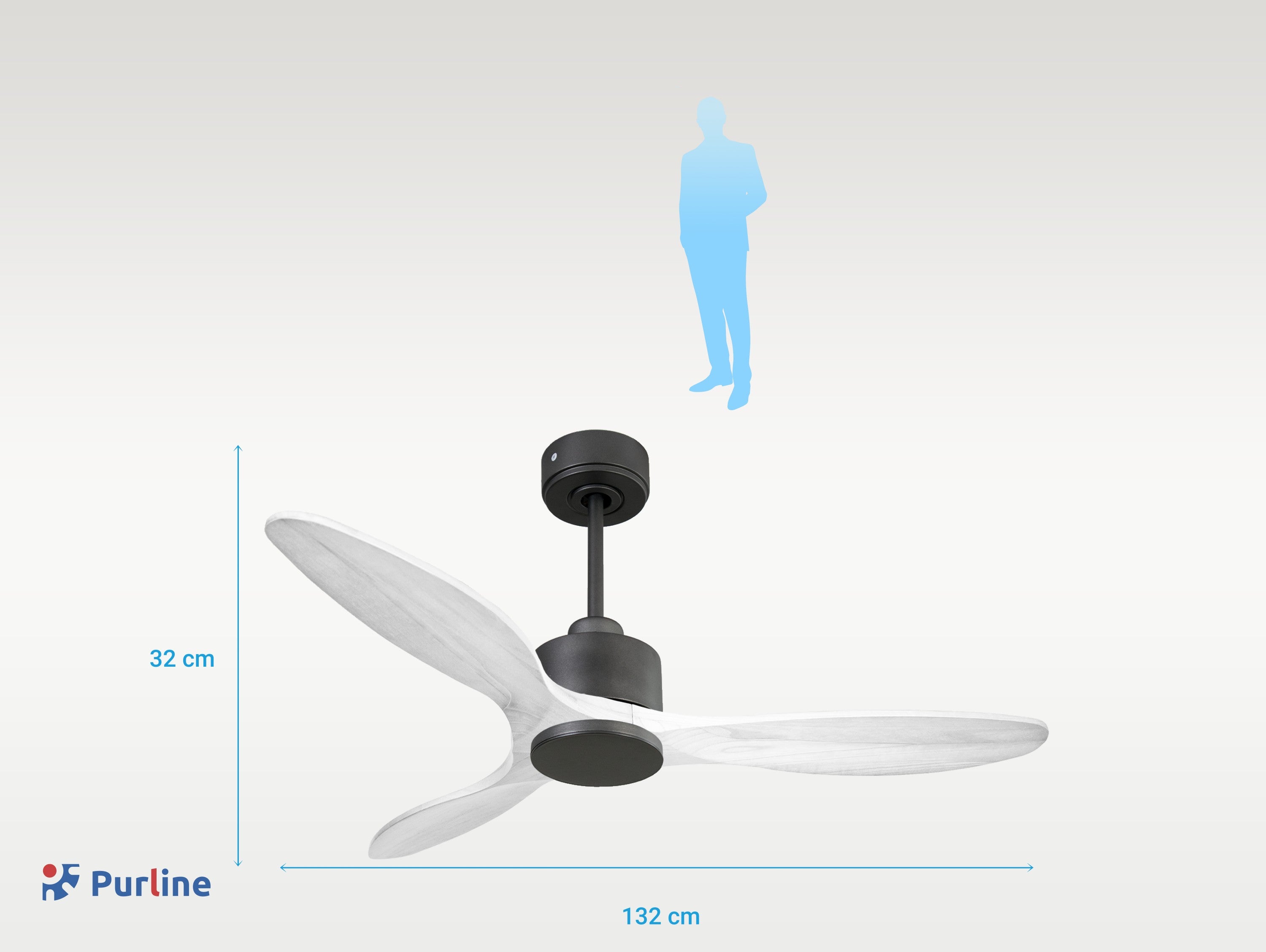   Ventilateur de plafond Wifi Moteur à courant continu Télécommande Hypersilence Mémoire