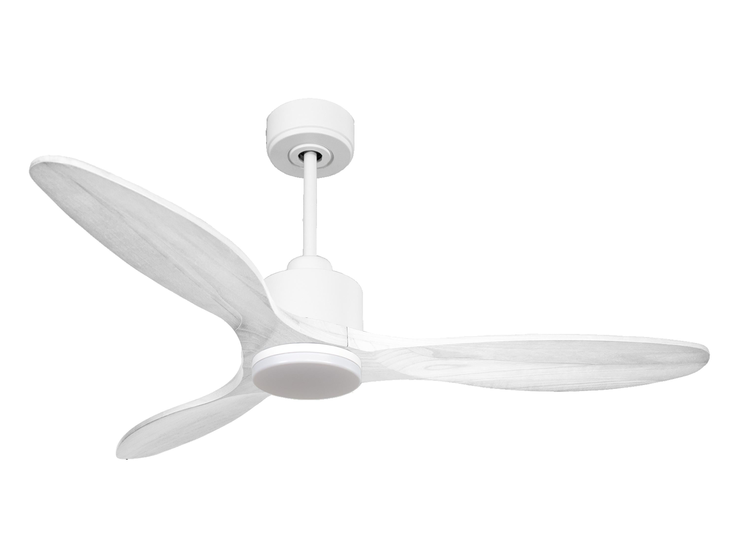 Ventilateur de plafond Réversible  Thermostat Dimmable Wifi Moteur à courant continu Toits en pente Télécommande Lumière à trois tons Hypersilence Mémoire