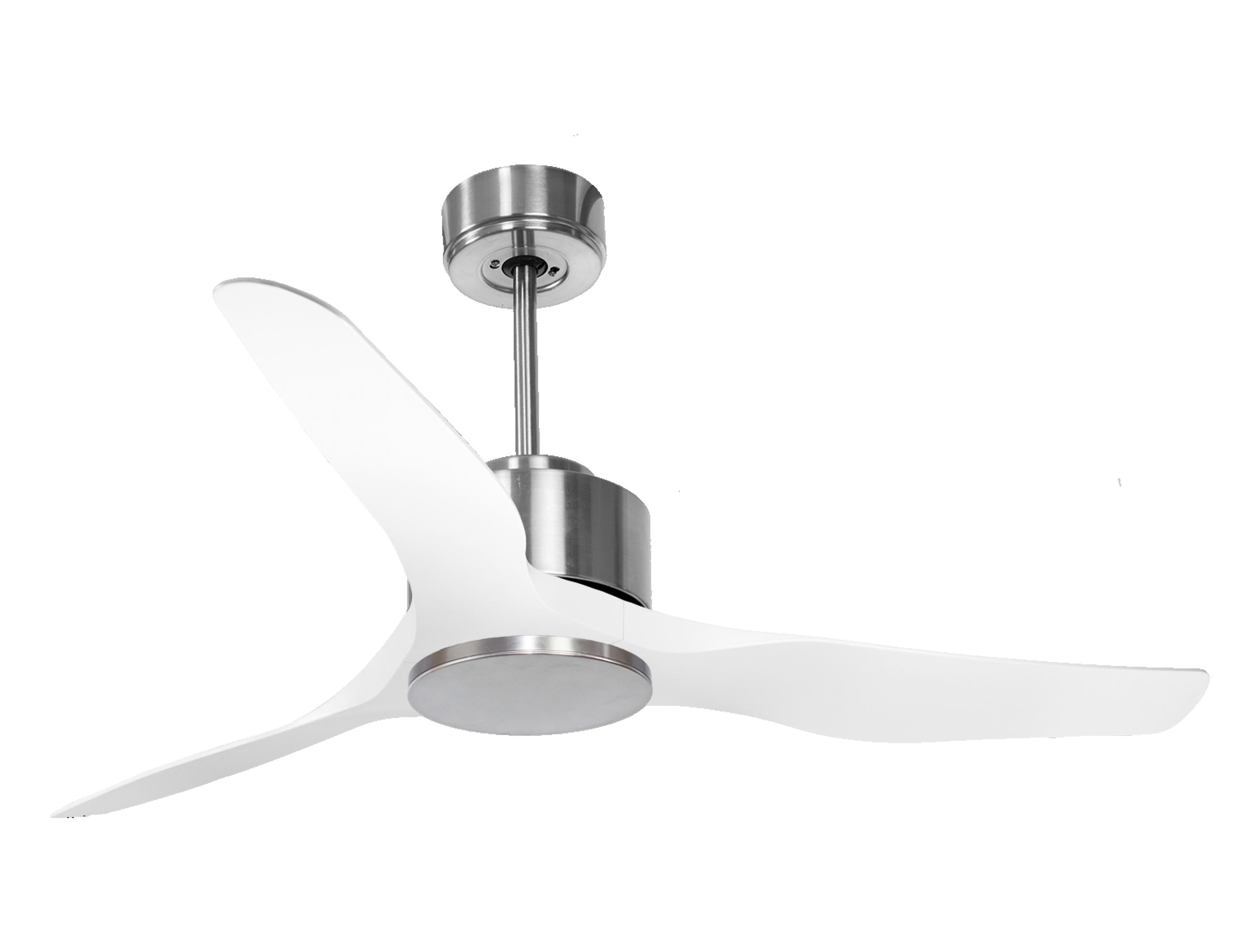 Ventilateur de plafond Réversible  Thermostat Wifi Moteur à courant continu Toits en pente Télécommande Adaptateur 2/3 Lames Hypersilence Mémoire