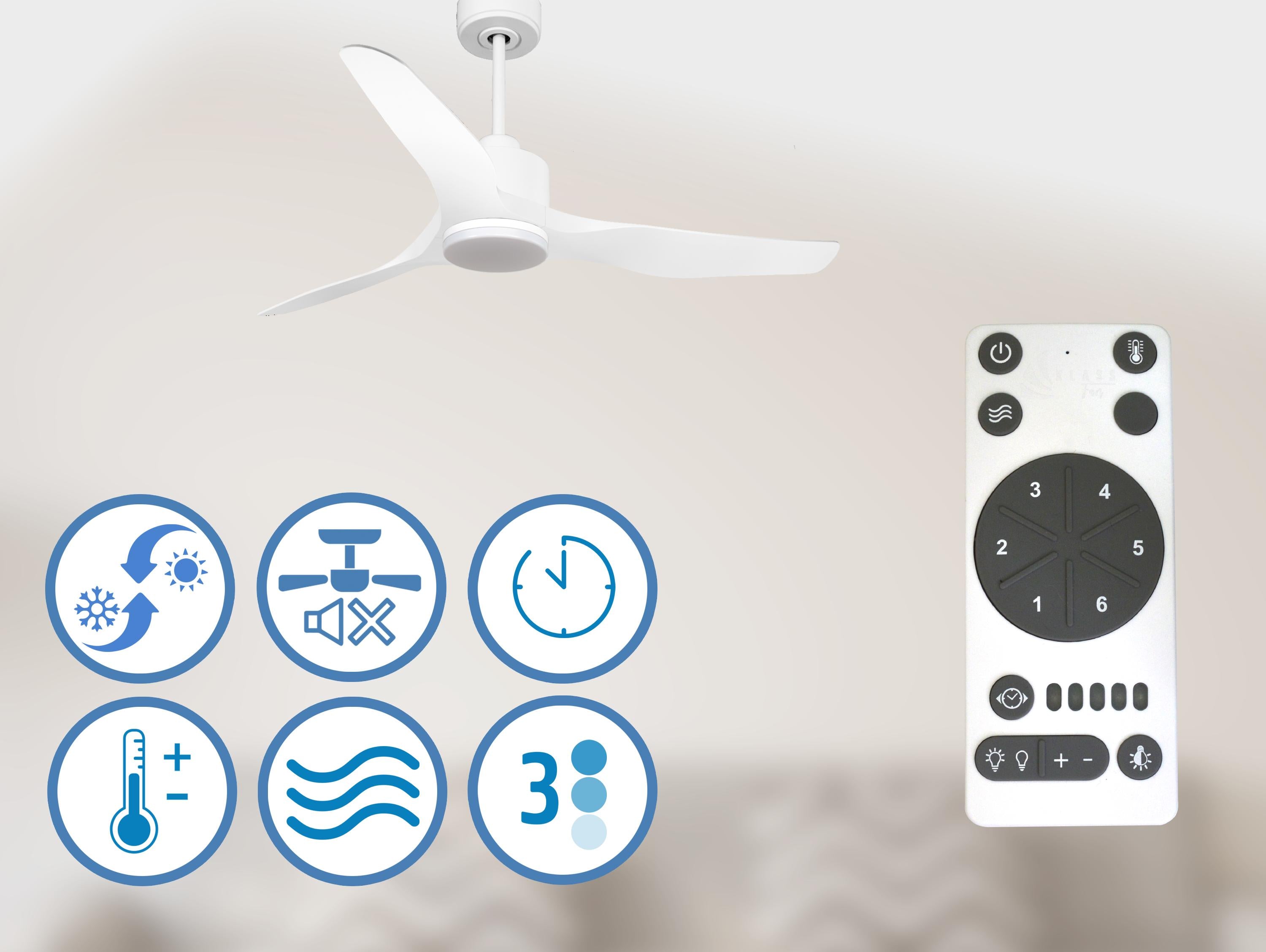 ThassosD127C03LED67773: Ventiladores de teto