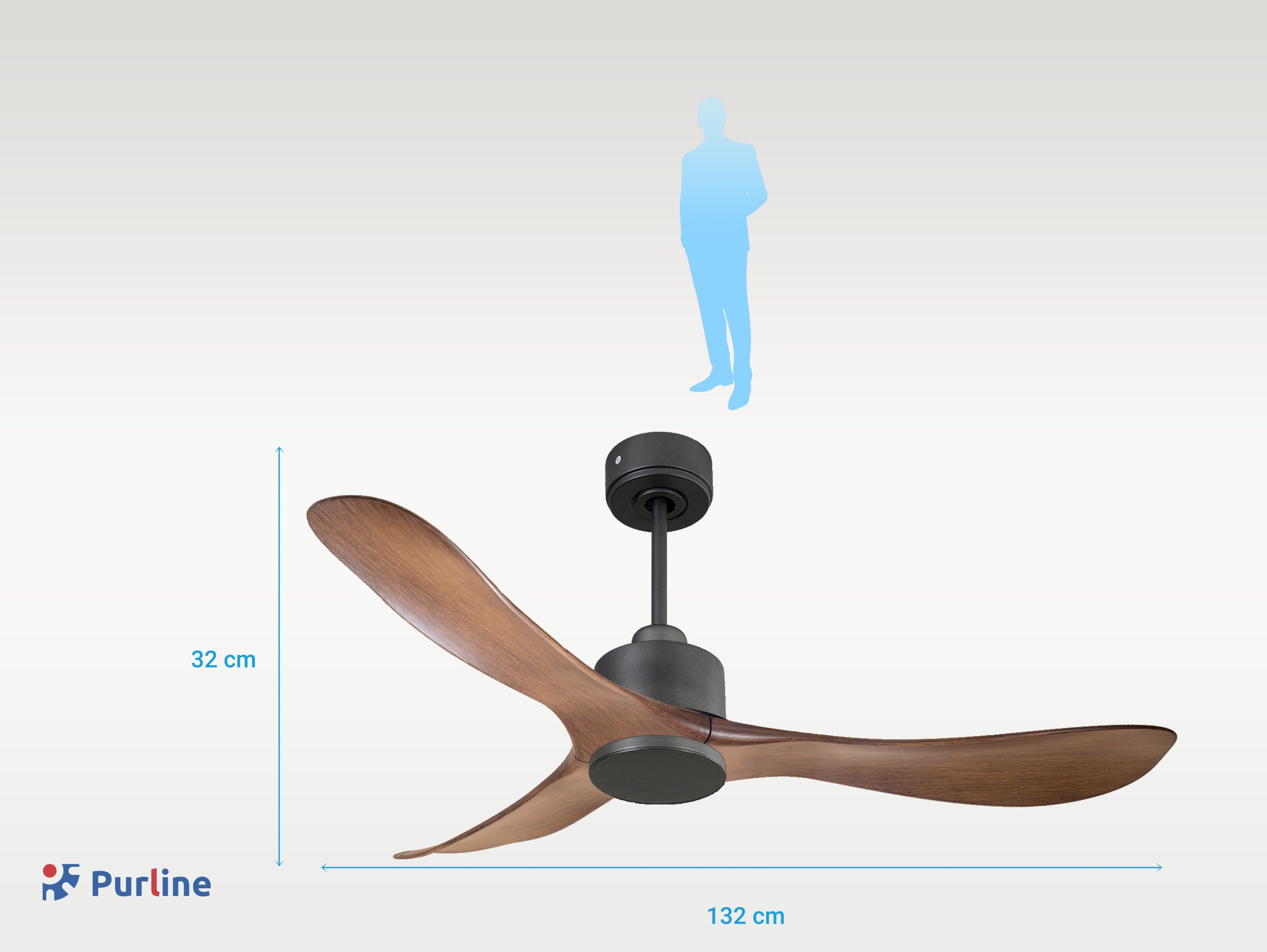   Ventilateur de plafond Réversible  Thermostat Wifi Moteur à courant continu Toits en pente Télécommande Hypersilence Mémoire