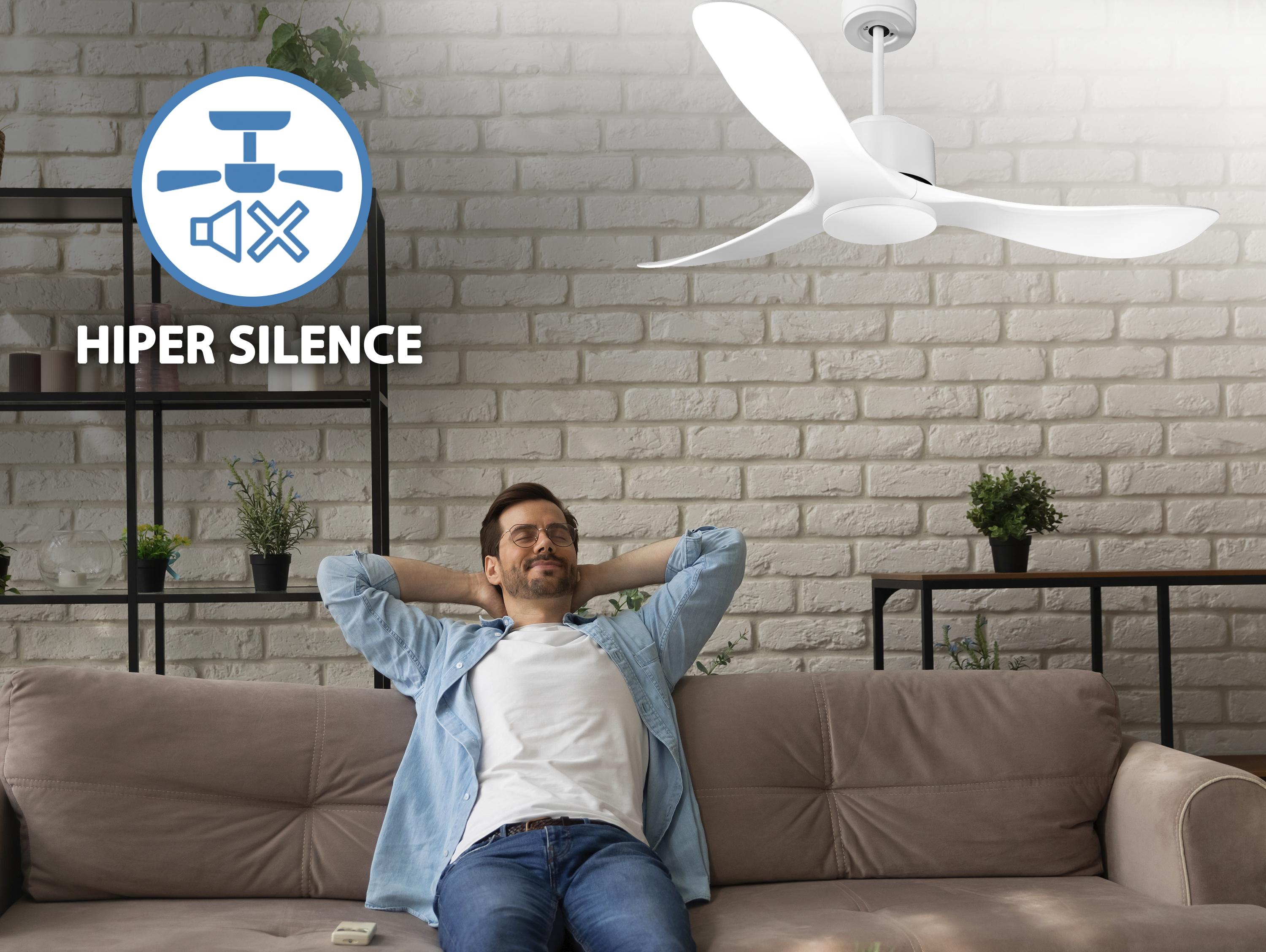   Ventilateur de plafond Wifi Moteur à courant continu Télécommande Hypersilence Mémoire Shopify Vendible (AUTOMATIQUE)