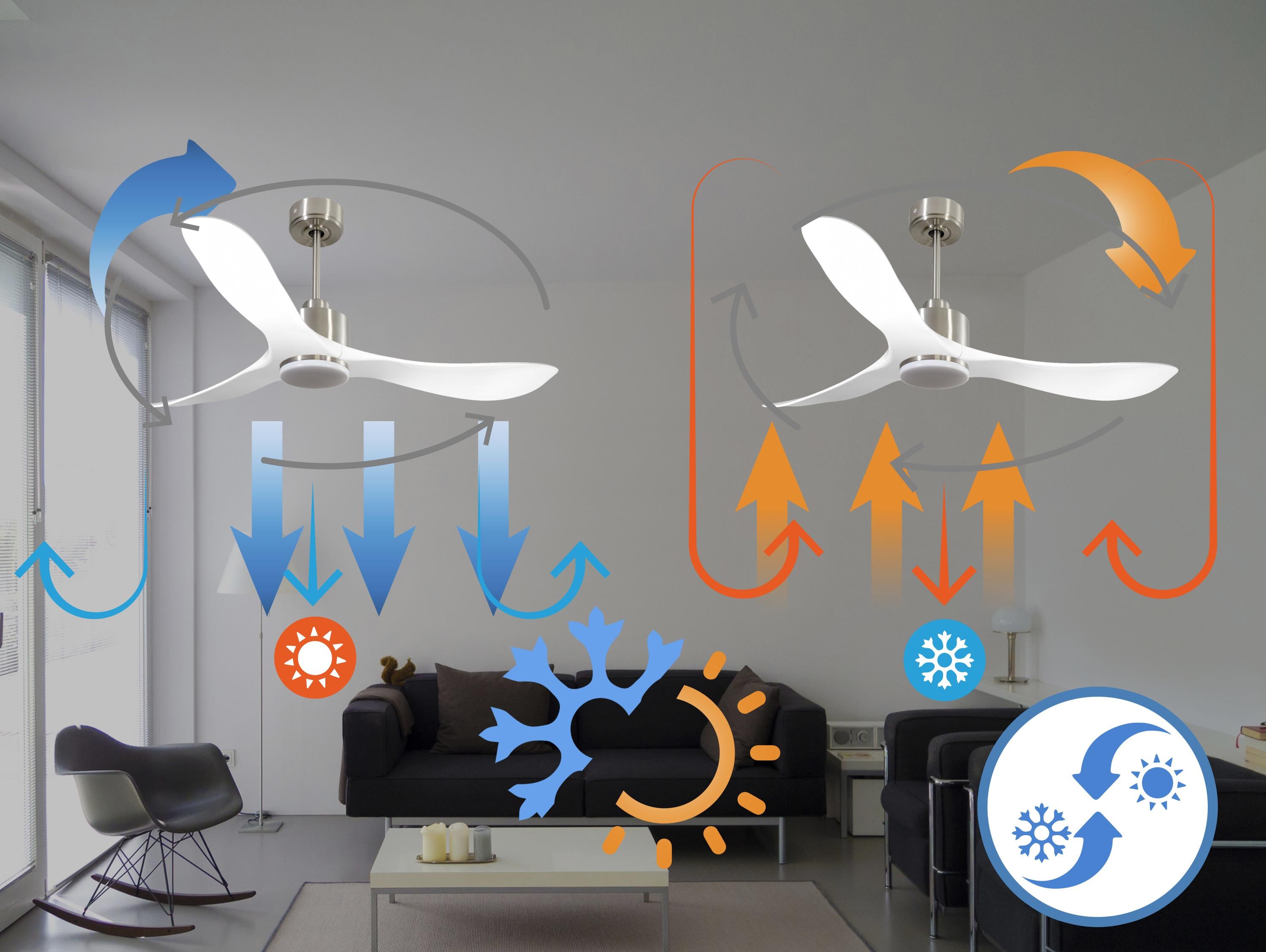 TongaD132C03LED65041: Ventiladores de teto