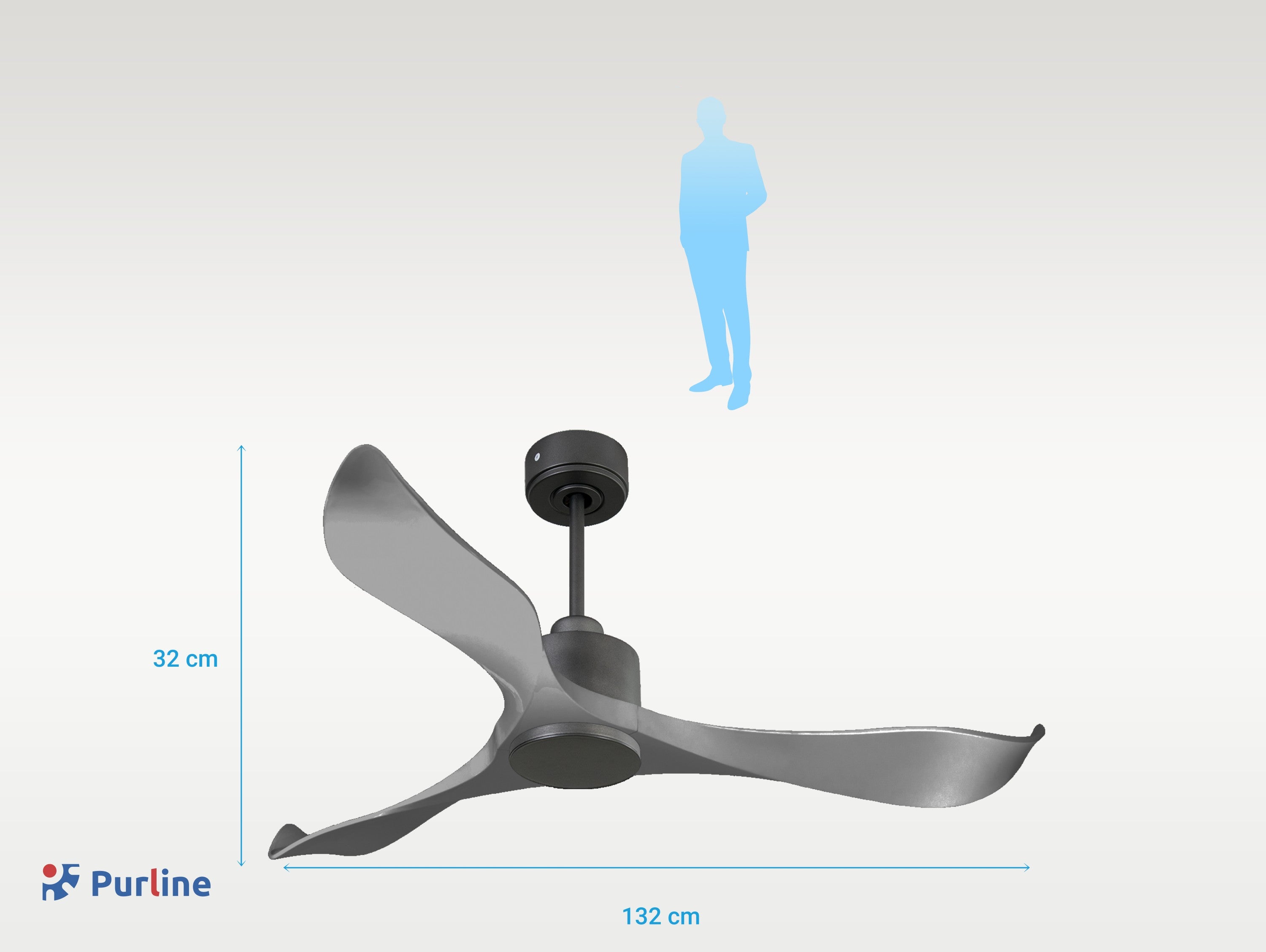 TrawanganD132C0365187: Ventilateur de plafond Réversible  Thermostat Wifi Moteur à courant continu Toits en pente Télécommande Hypersilence Mémoire Shopify Vendible (AUTOMATIQUE)