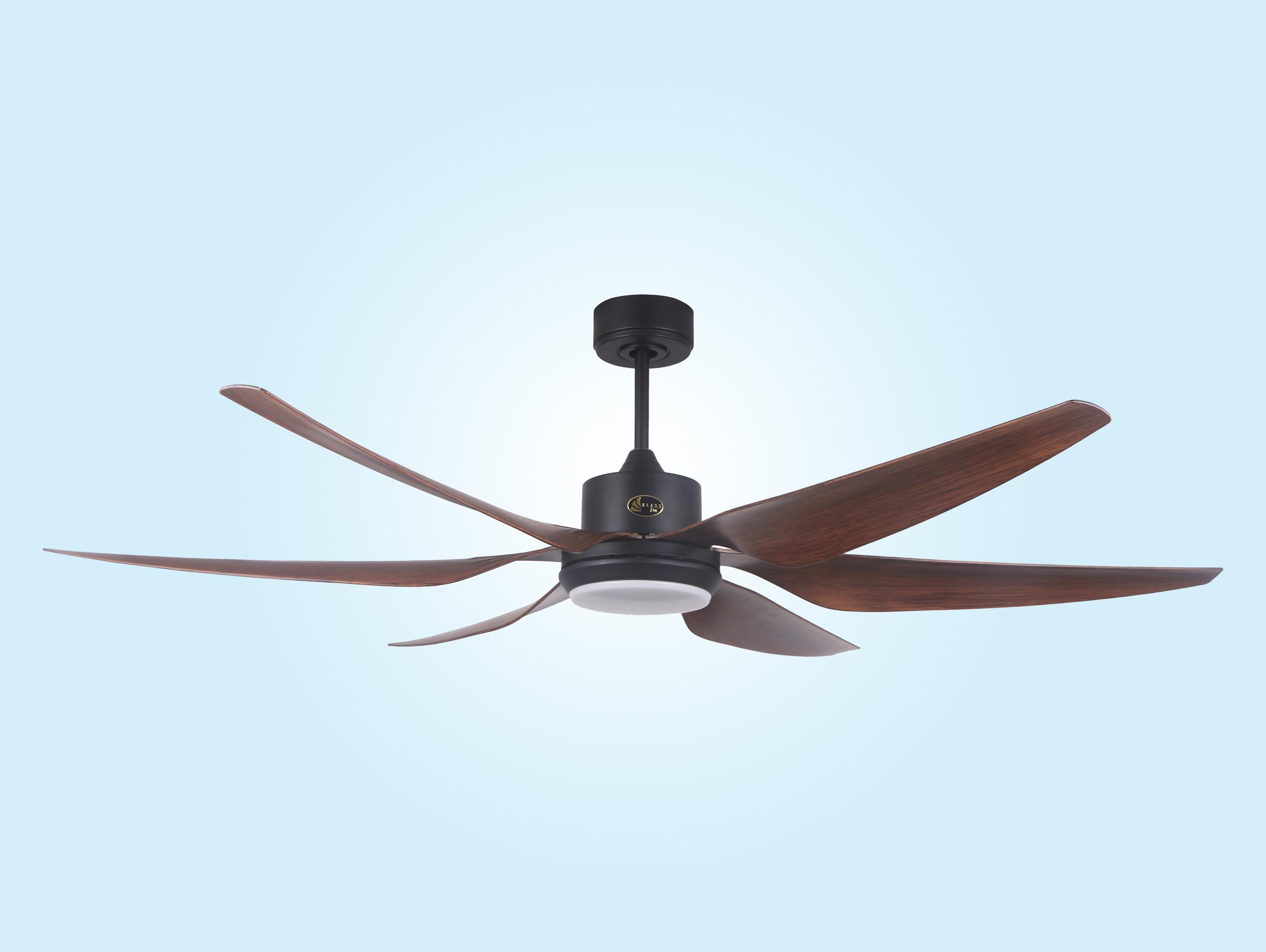 Surface utilisable 60 m2 Ventilateur de plafond ø166 cm avec LED et Wifi Réversible Hypersilence