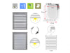 Store enrouleur 170X180 GRIS Nuit et Jour thumbnail